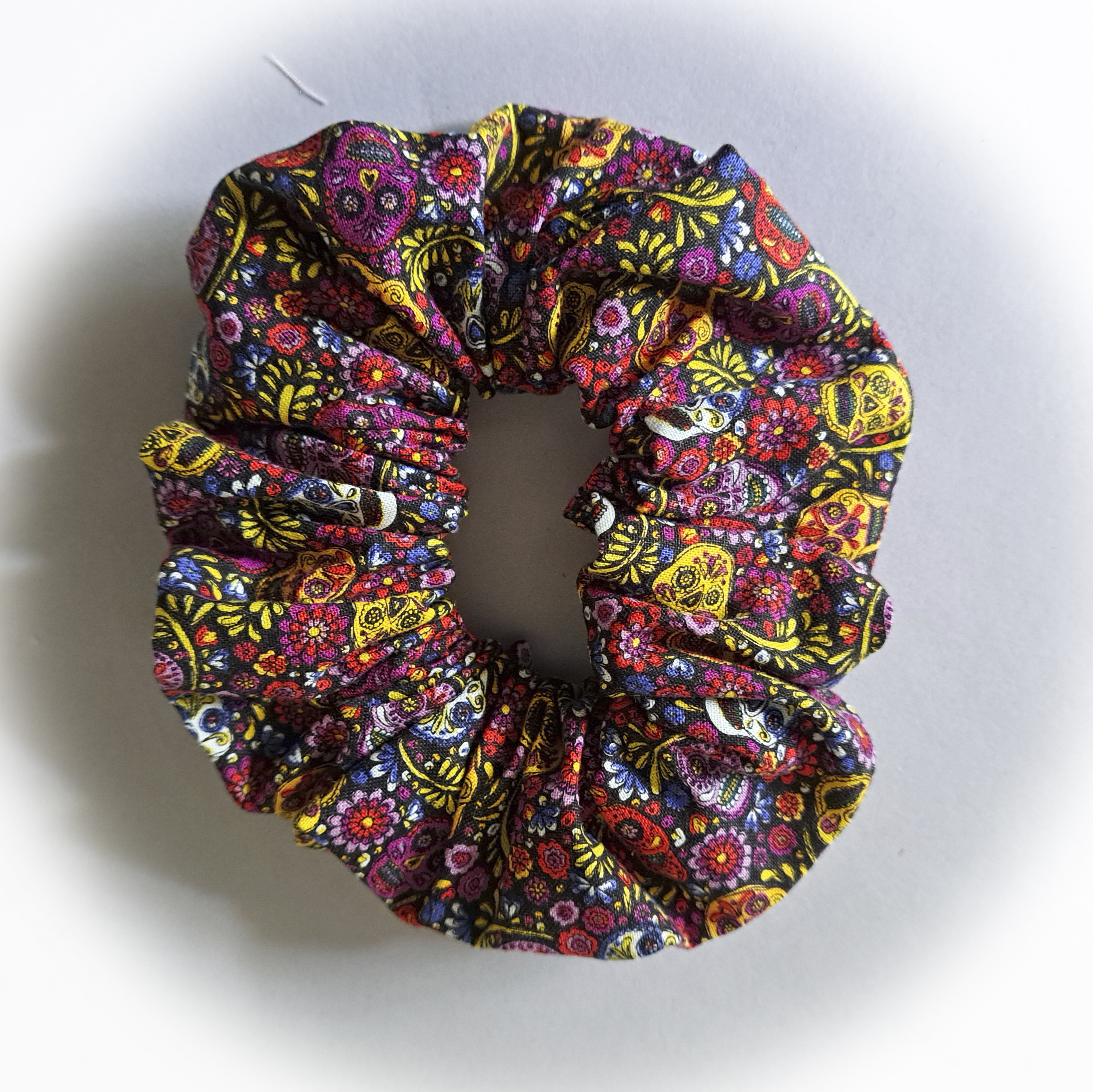 Large Mini Skull Printed Scrunchie