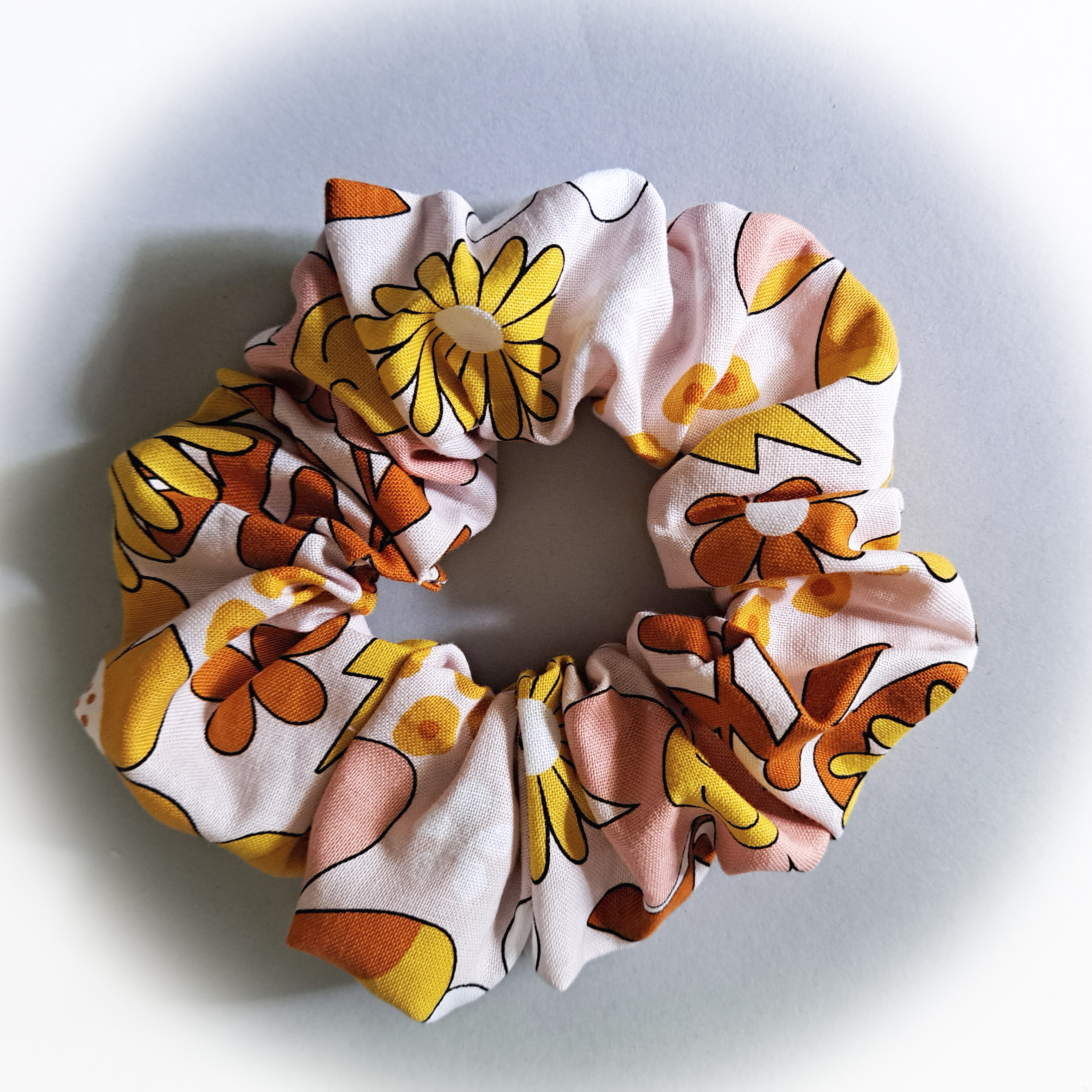 Peace and Flower Scrunchie