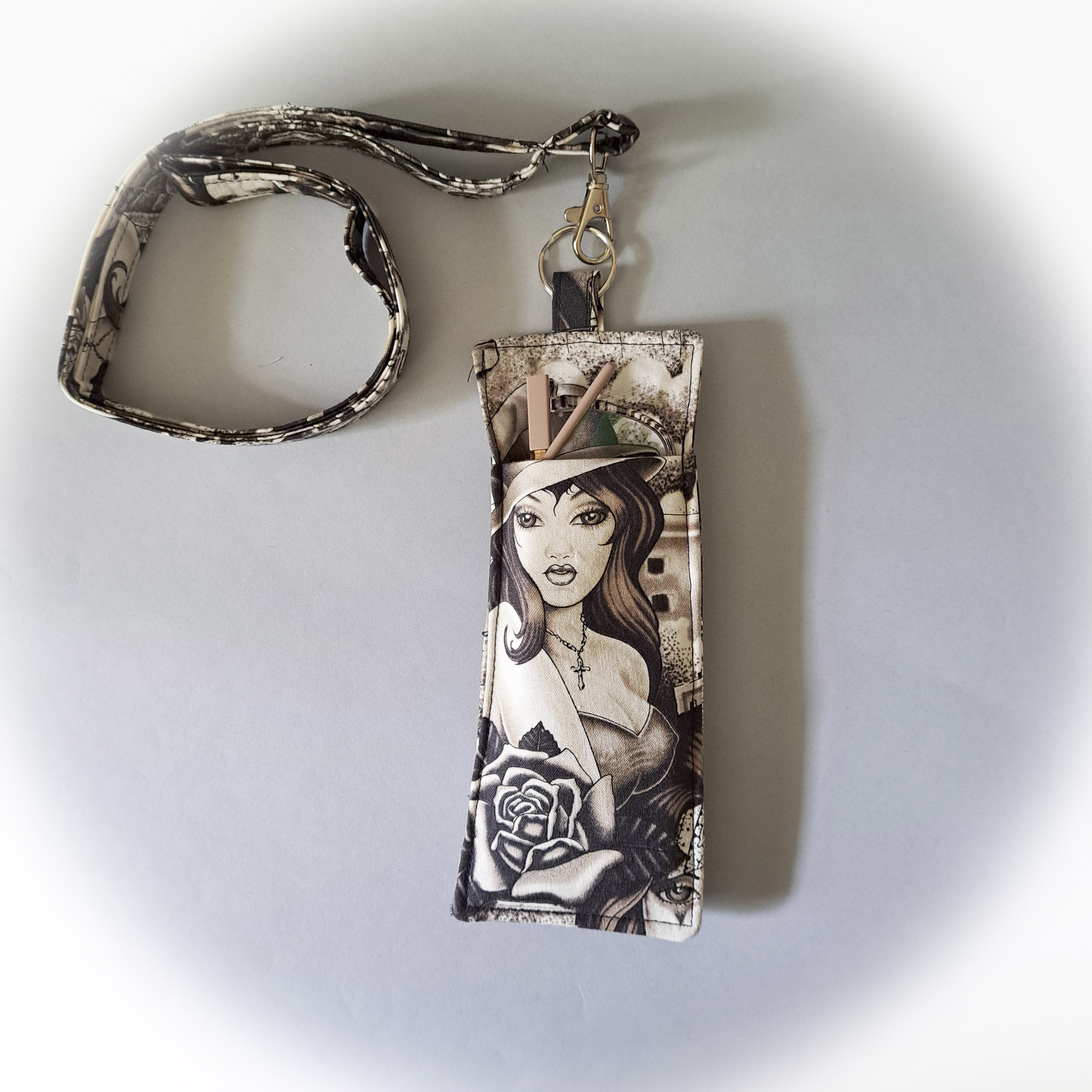 Day of the Dead Eyeglass and Pen Holder with Optional Matching Lanyard