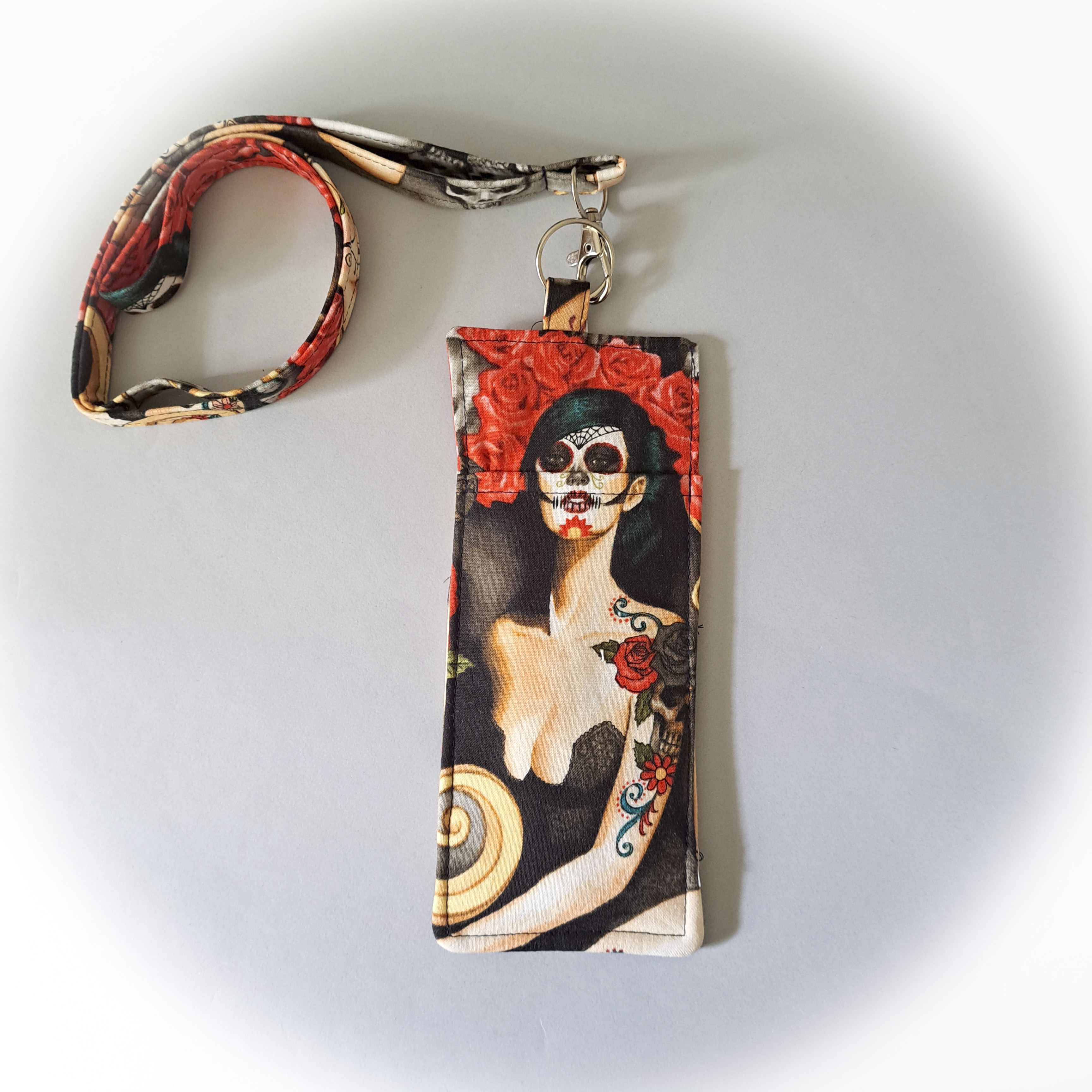 Day of the Dead Eyeglass and Pen Holder with Optional Matching Lanyard
