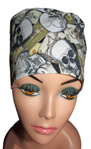 Handmade Skulls and Skeletons Surgical/Scrub Cap