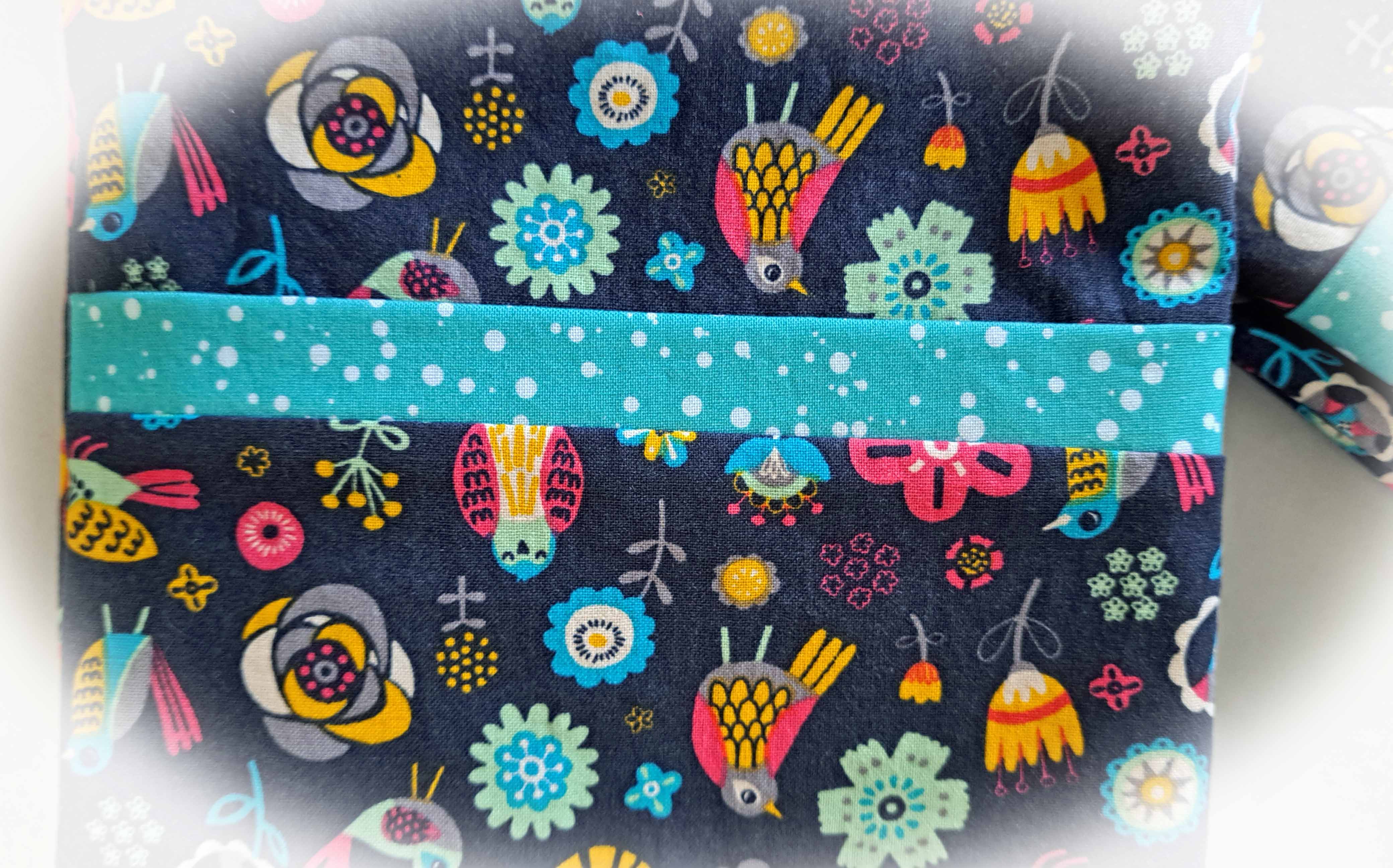 Handmade Cotton Pillowcases - Blue Birds and Flowers Fabric - Set of 2