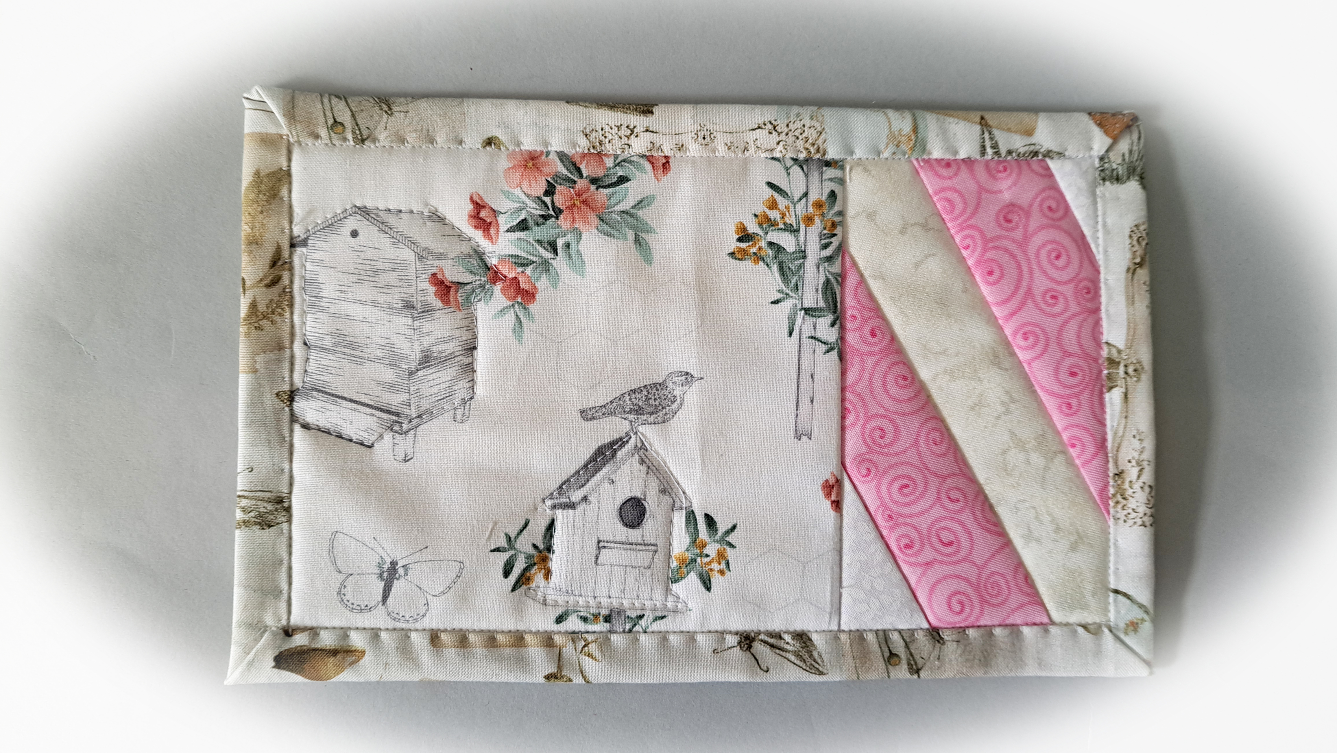Handmade Fabric Bee Hive Quilted Mug Rugs - Set of 2