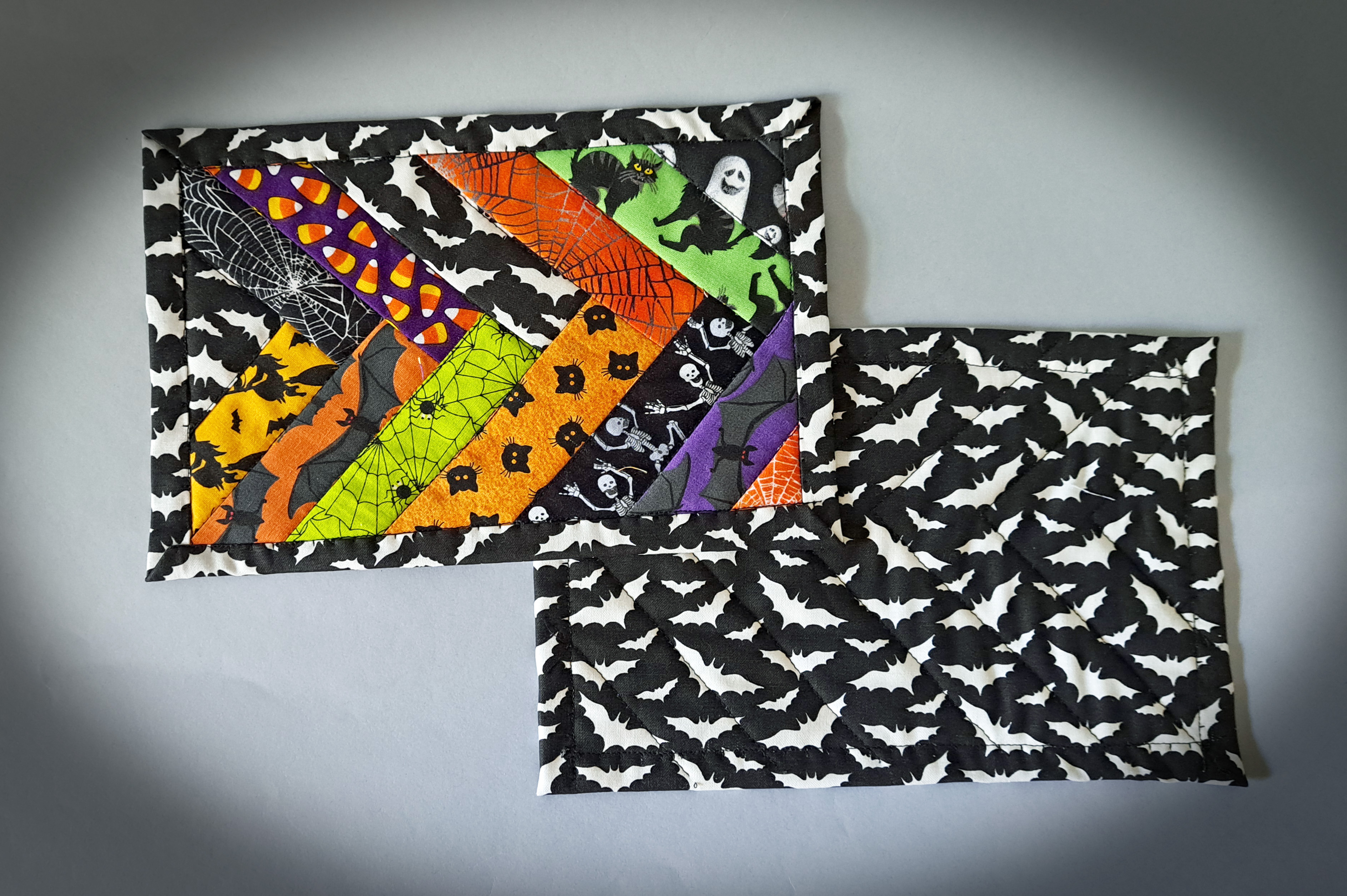 Handmade Halloween Mug Rugs - Set of 2 