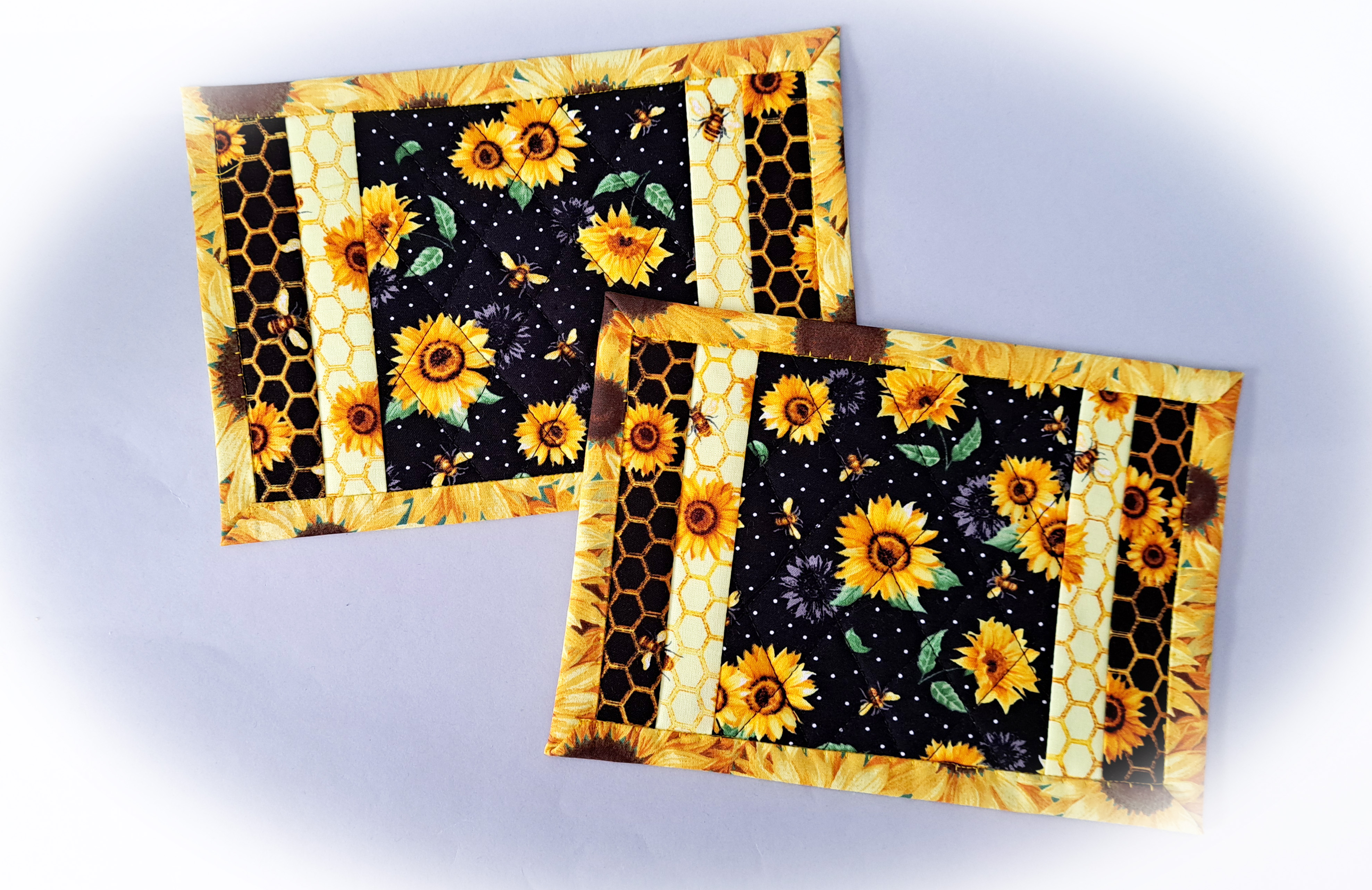Sunflower Quilted Mug Rugs - Set of 2