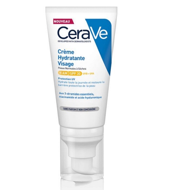 Cerave crème hydratante visage SFP30 52ml peaux normales à sèches