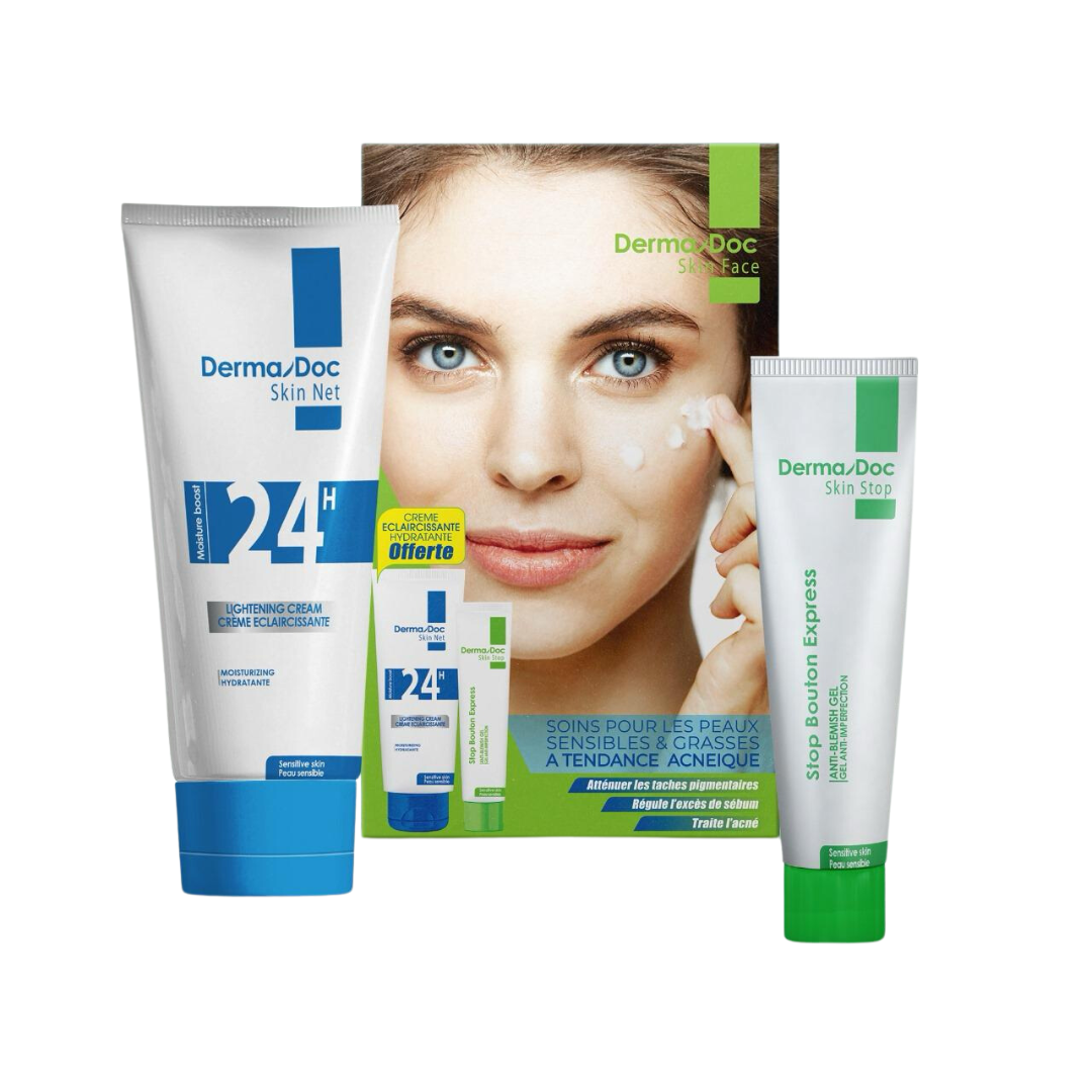 Dermadoc stop boutons expresse 15ml + crème éclaircissante 50ml offerte