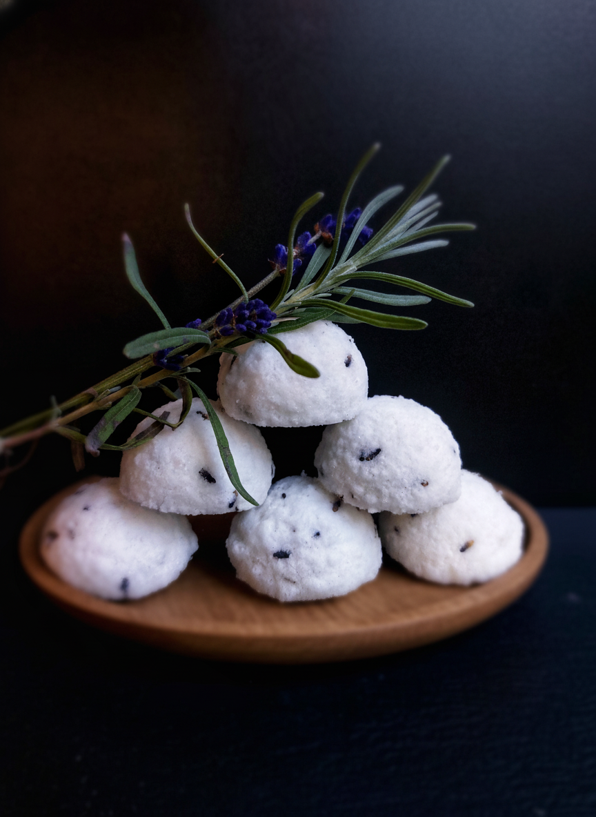 Levandų vonios burbulų rinkinys