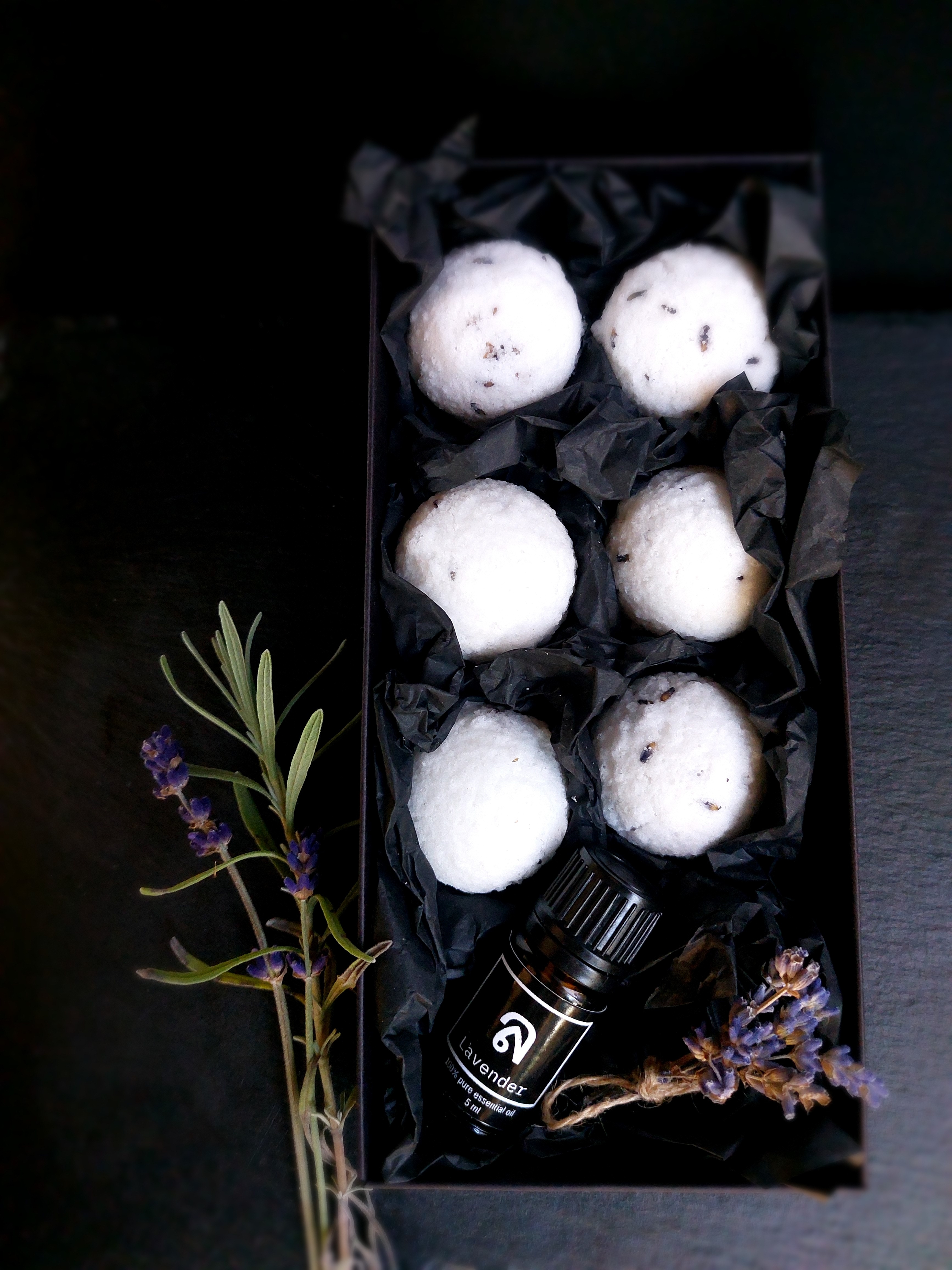 Levandų vonios burbulų rinkinys