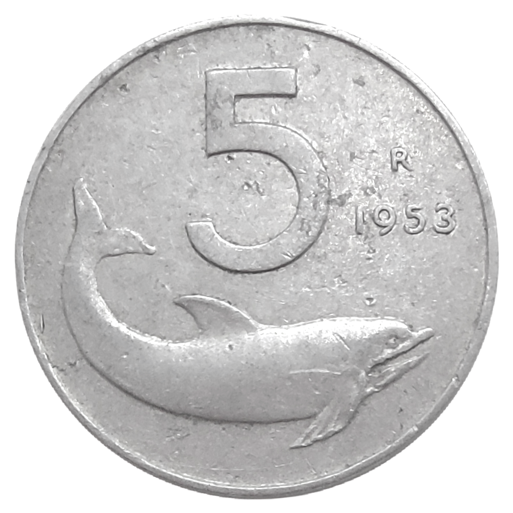 5 LIRE DELFINO