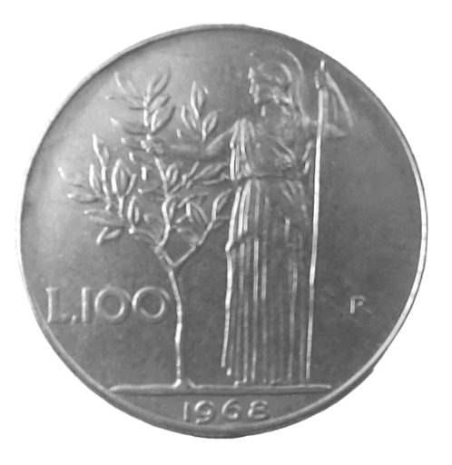 100 lire Minerva (27,8 mm) 1968-1977