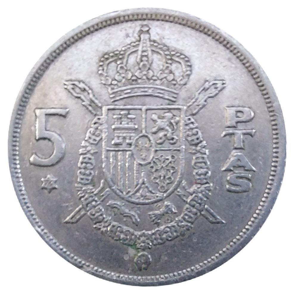 5 Pesetas Juan Carlos I (Coniazione 1975-2001)