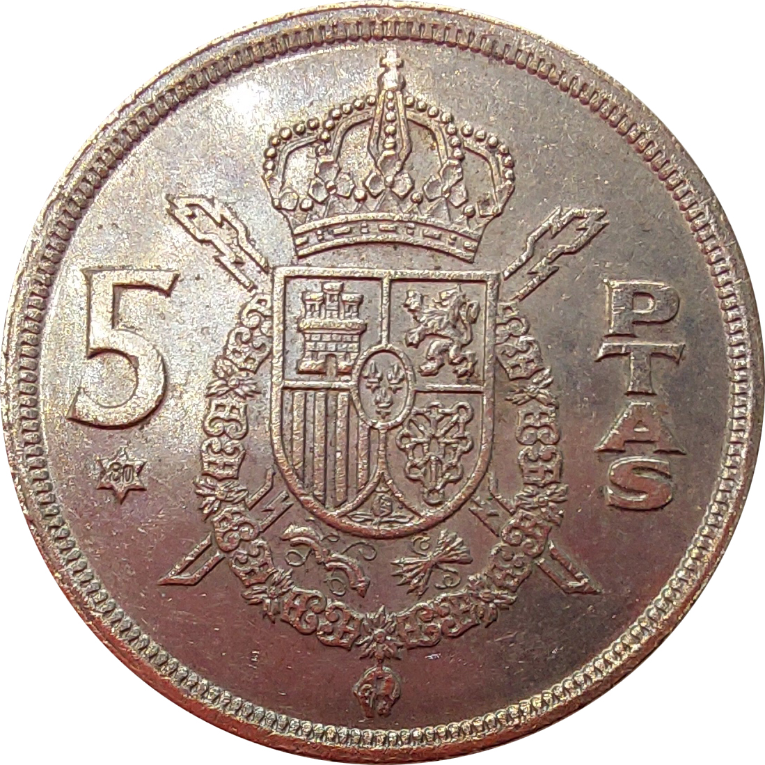5 Pesetas Juan Carlos I (Coniazione 1975-2001)
