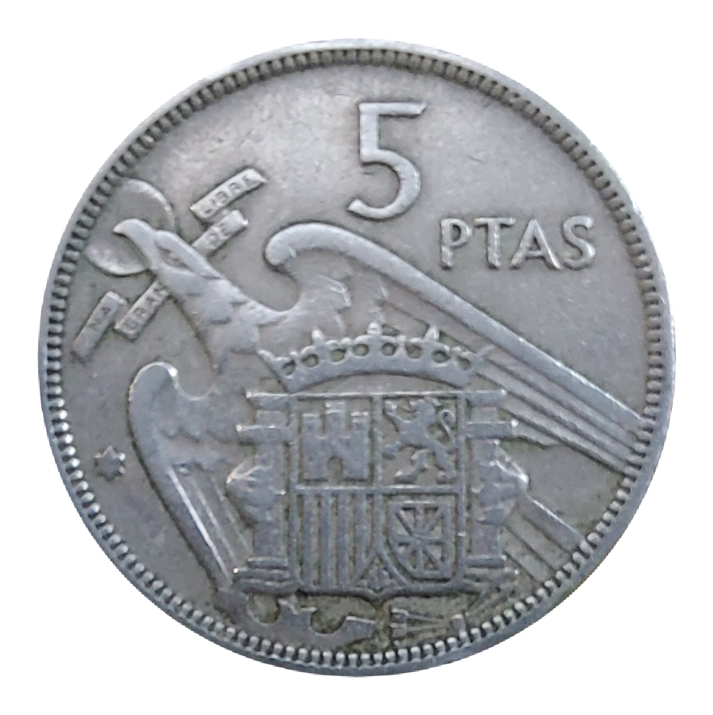5 Pesetas Francisco Franco (Coniazione 1939-1975)