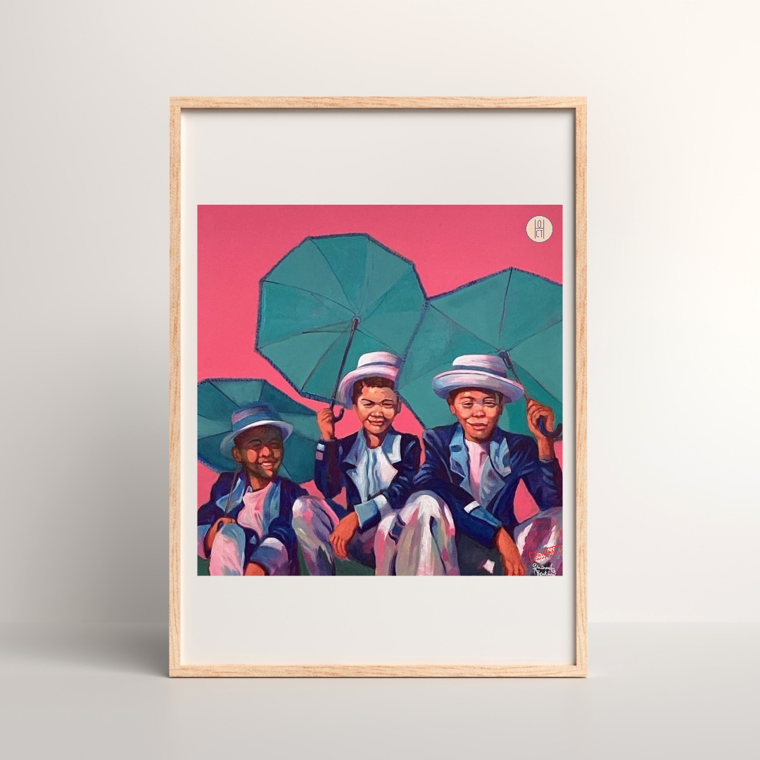 A3 Poster of original 'Cape Minstrel Boys' by artist Shaunez Benting