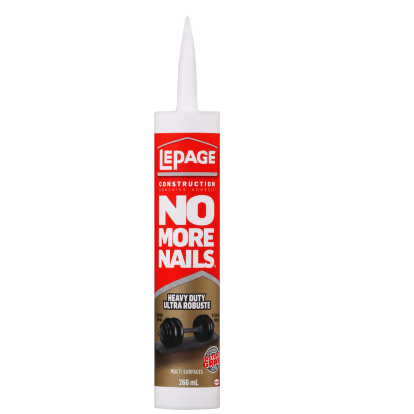 LePage No More Nails All Purpose Construction Adhesive, Instant Grab, 266 ml