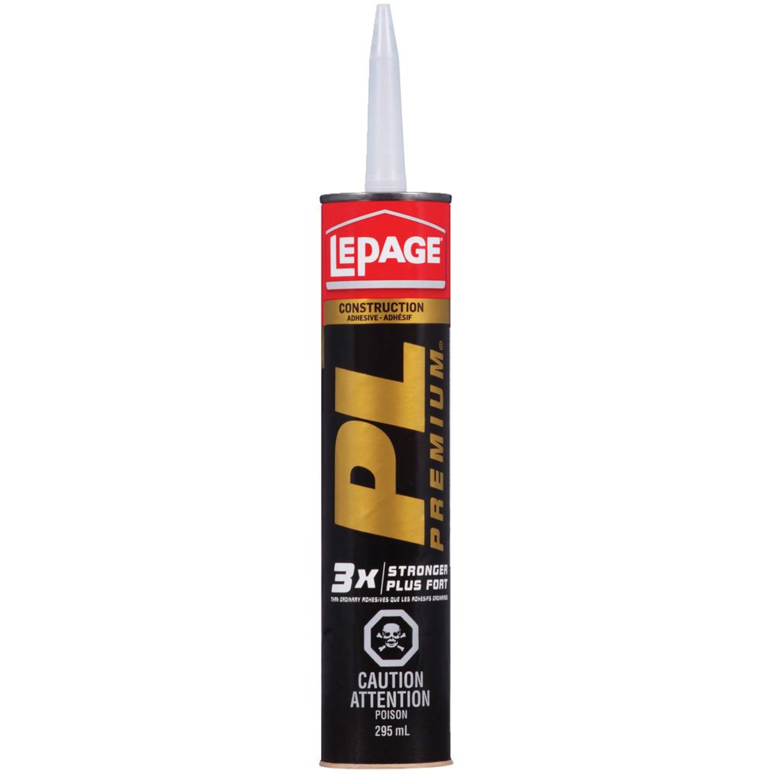 LePage PL Premium Polyurethane Construction Adhesive, Interior/Exterior, Waterproof, 295 ml