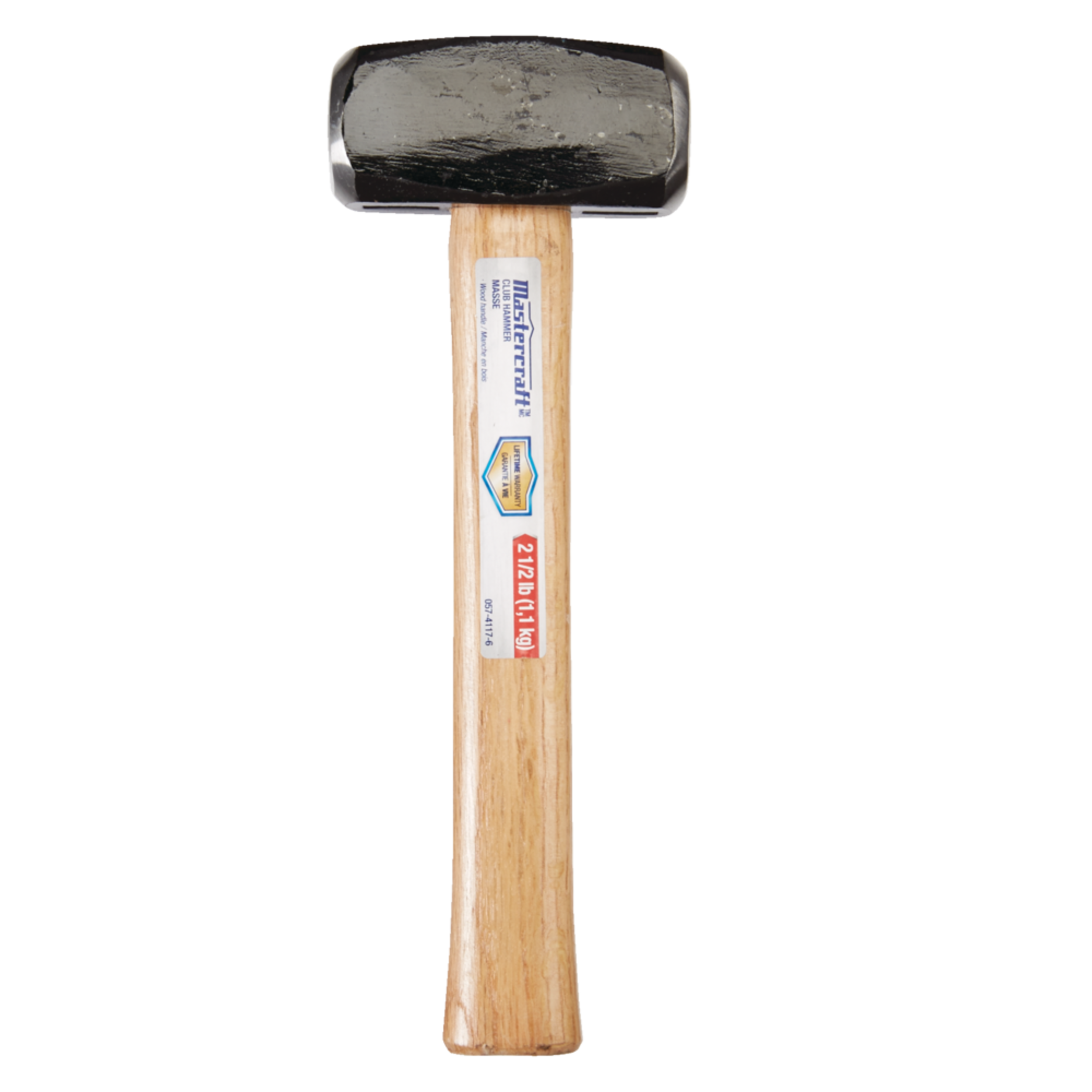Mastercraft Club Hammer, Forged Steel with Wood Handle, 2.5-lb
