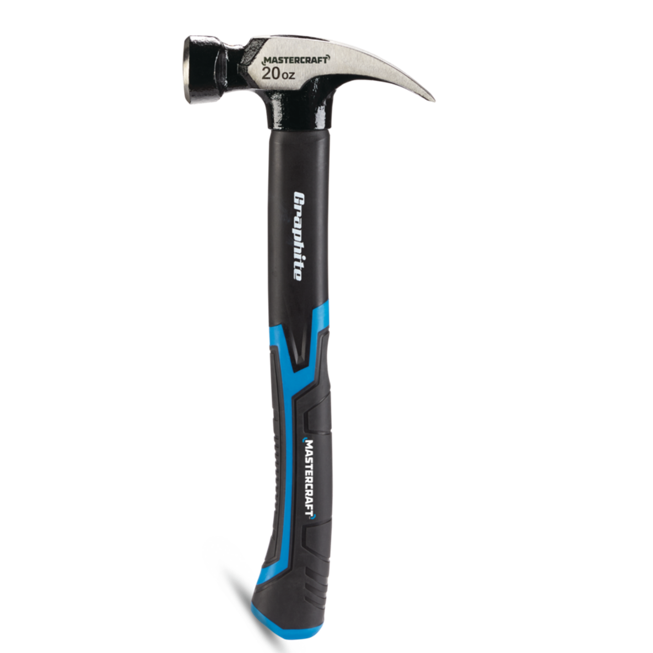 Mastercraft Magnetic Rip Hammer, Forged Steel with Graphite Handle, 20-oz