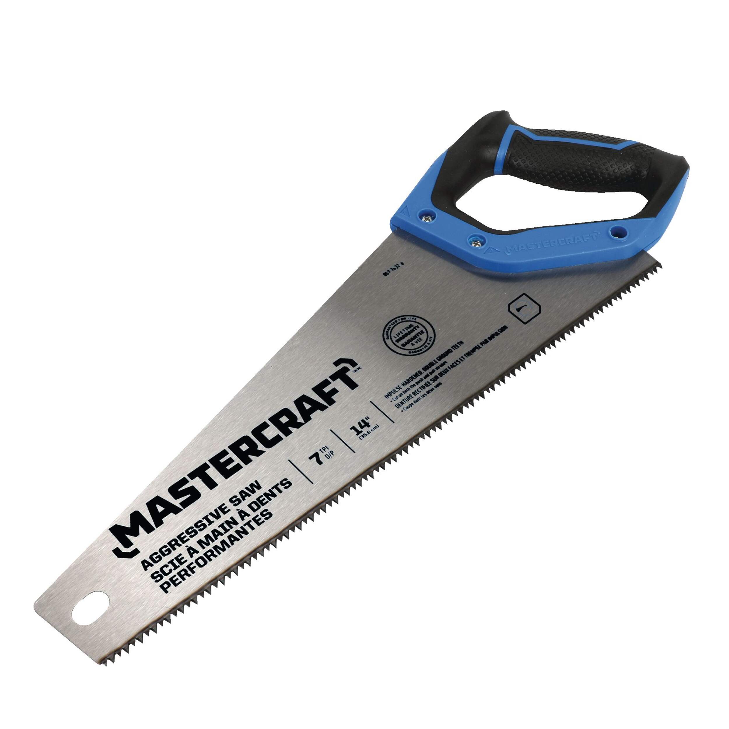 Mastercraft 7-TPI Aggressive Hand Saw, 14-in