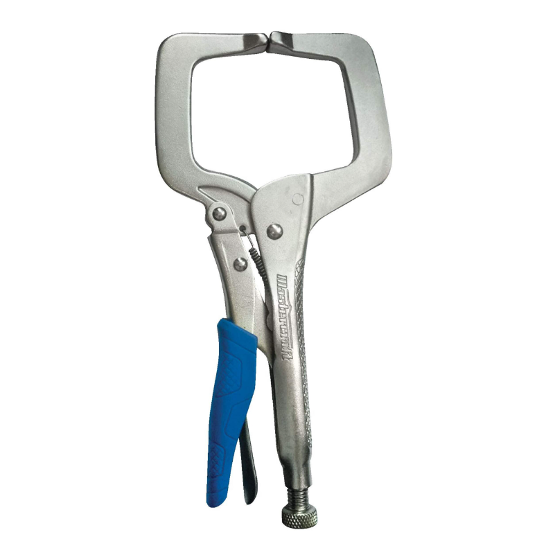 Mastercraft Locking C-Clamp Pliers, Cr-V Steel Handles with Rubber Grips, Assorted Opening Width - 3.38 in