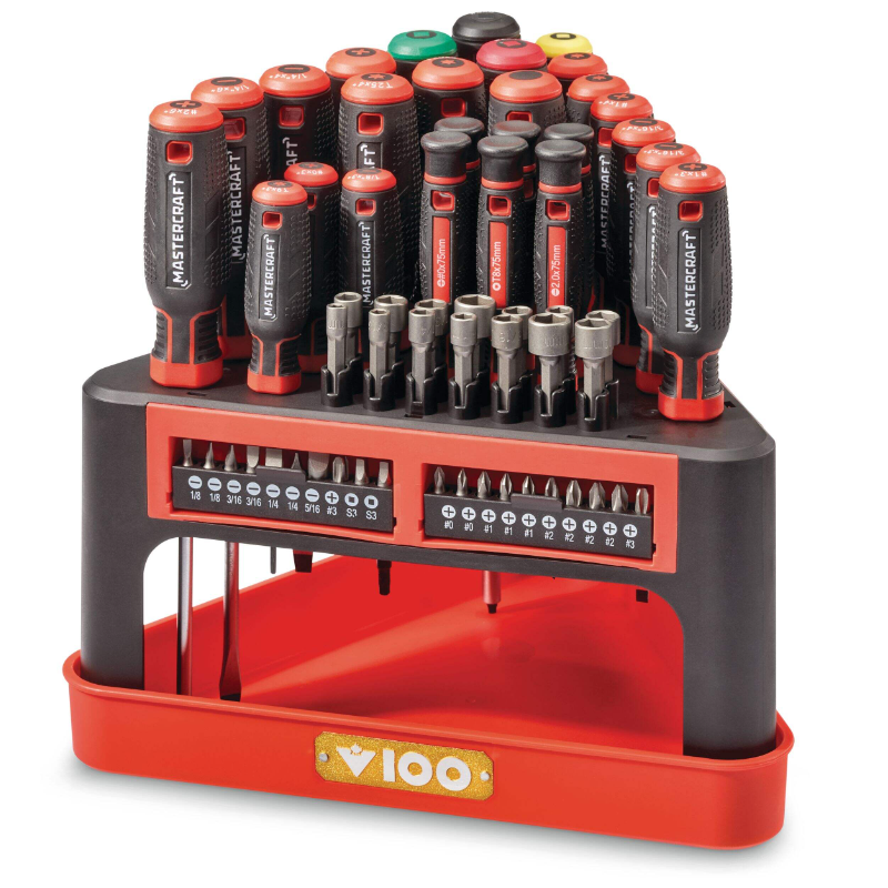 Mastercraft Screwdriver & Bit Set, 100-pc