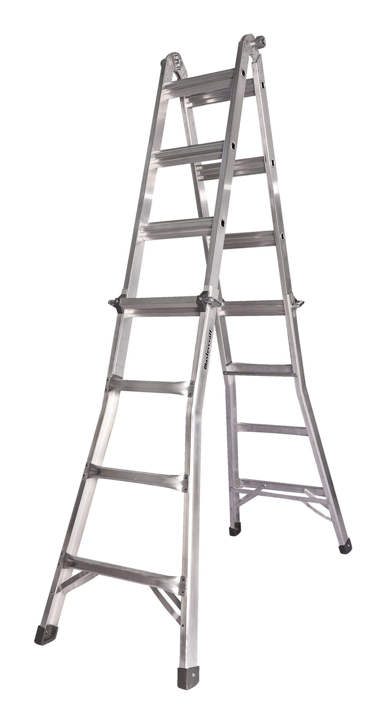 Mastercraft Grade 1A Aluminum Multi-Task Ladder, 17-ft, 300-lb