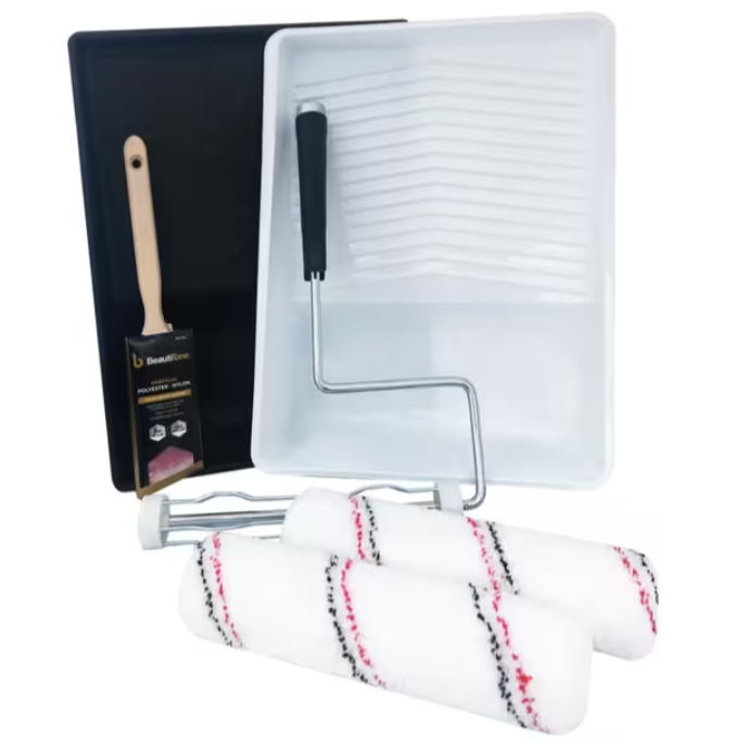 BEAUTITONE Microfiber Paint Roller Kit - 9.5"/240 mm x 10 mm, 6 Pieces