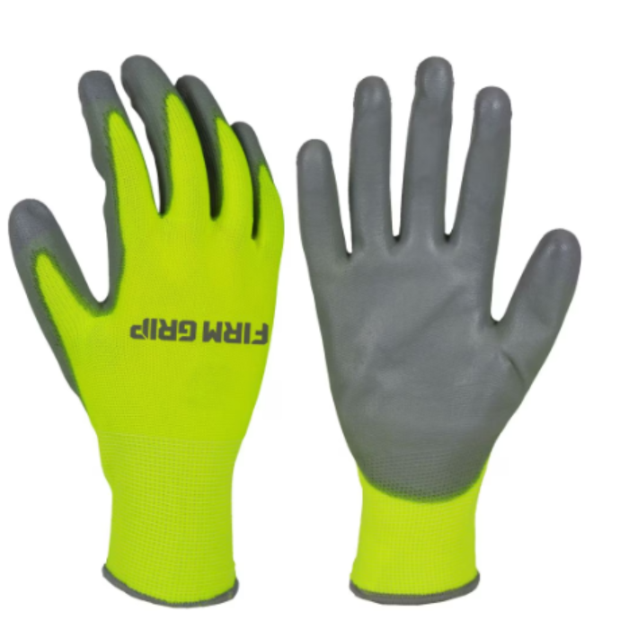 Firm Grip PU Coated High Visibility Work Gloves