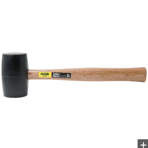 STANLEY 16 oz Rubber Mallet with Shock Absorbing Handle and Soft Face
