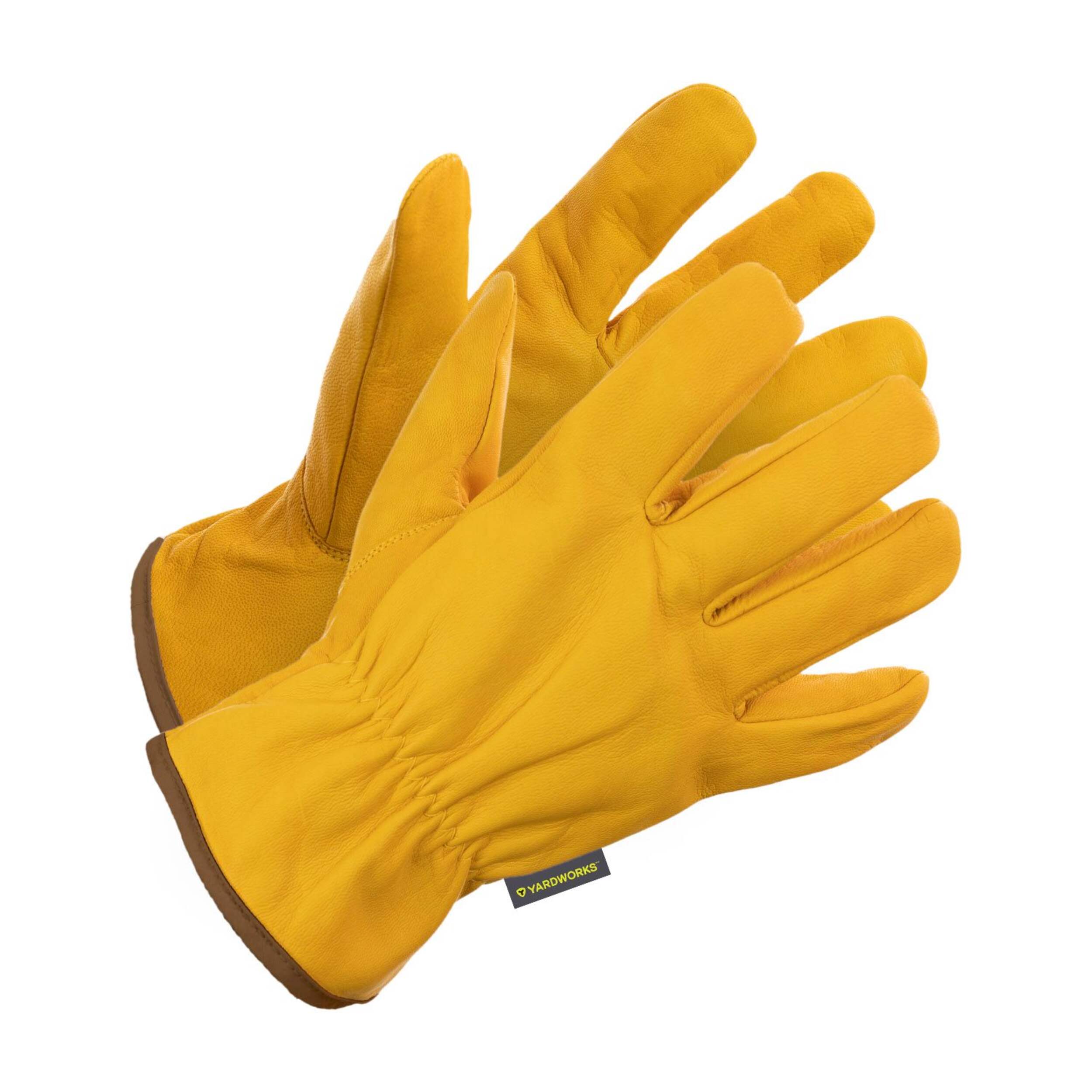 Yardworks Full Grain Leather Drivers-Style Work Glove, Assorted Sizes