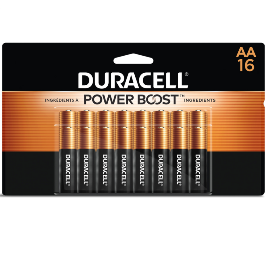 Duracell Coppertop AA Alkaline Batteries, 16-pk