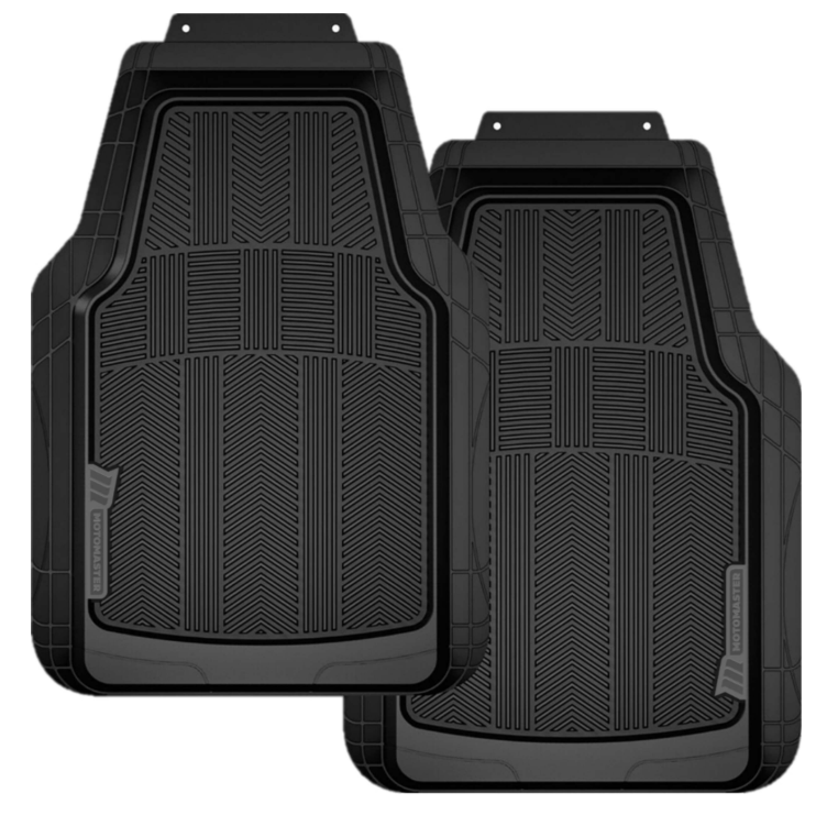 MotoMaster All Season Floor Mat, Black, 2-pk