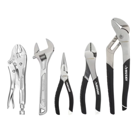 Husky Pliers and Wrench Set (5-Piece)