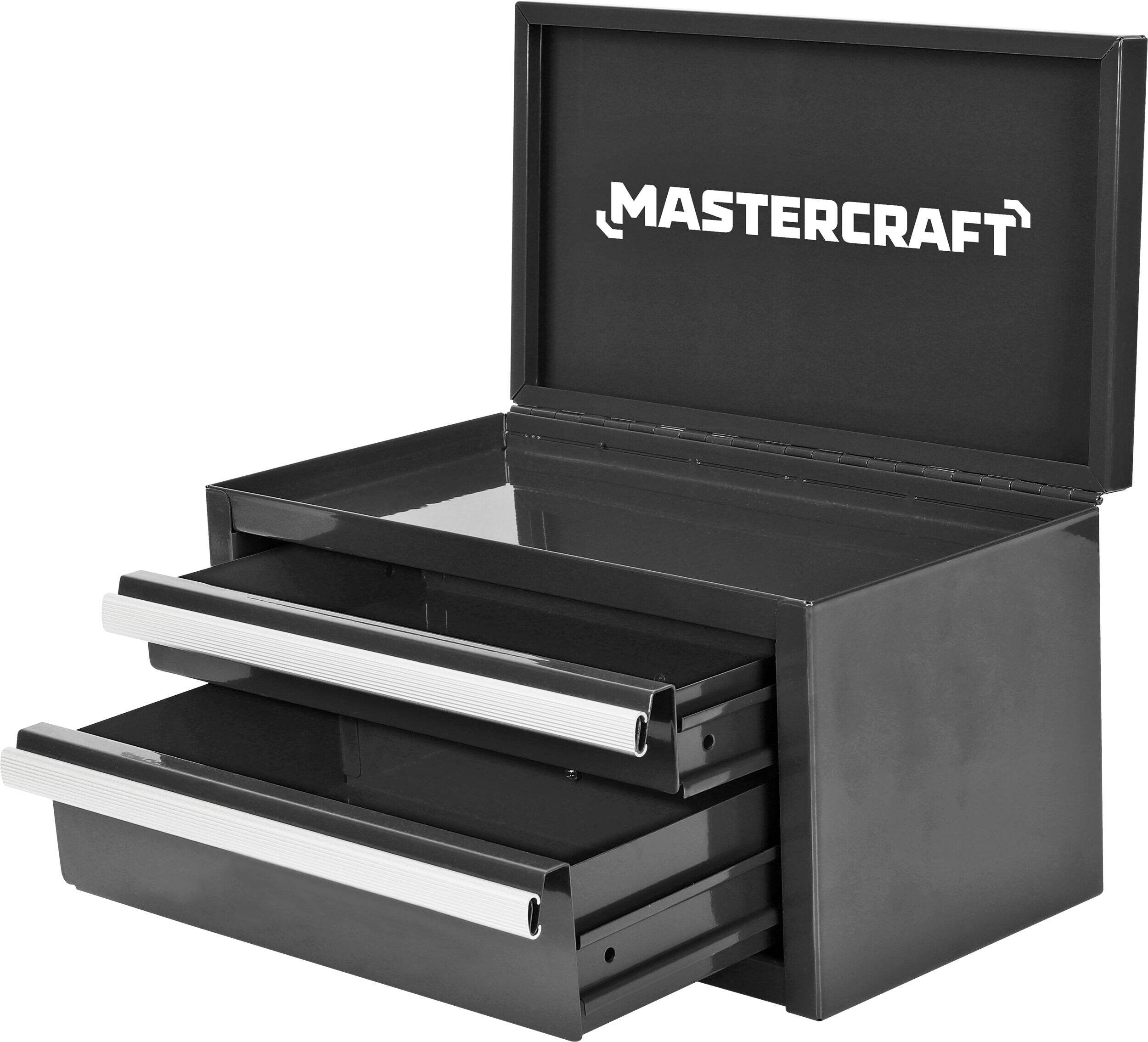 Mastercraft Mini Toolbox with 2 Drawers, Black