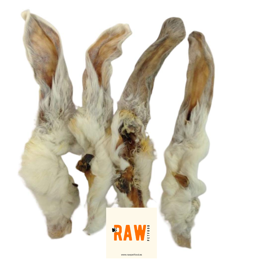 Rabbit Ears With Fur - Naturally Dried