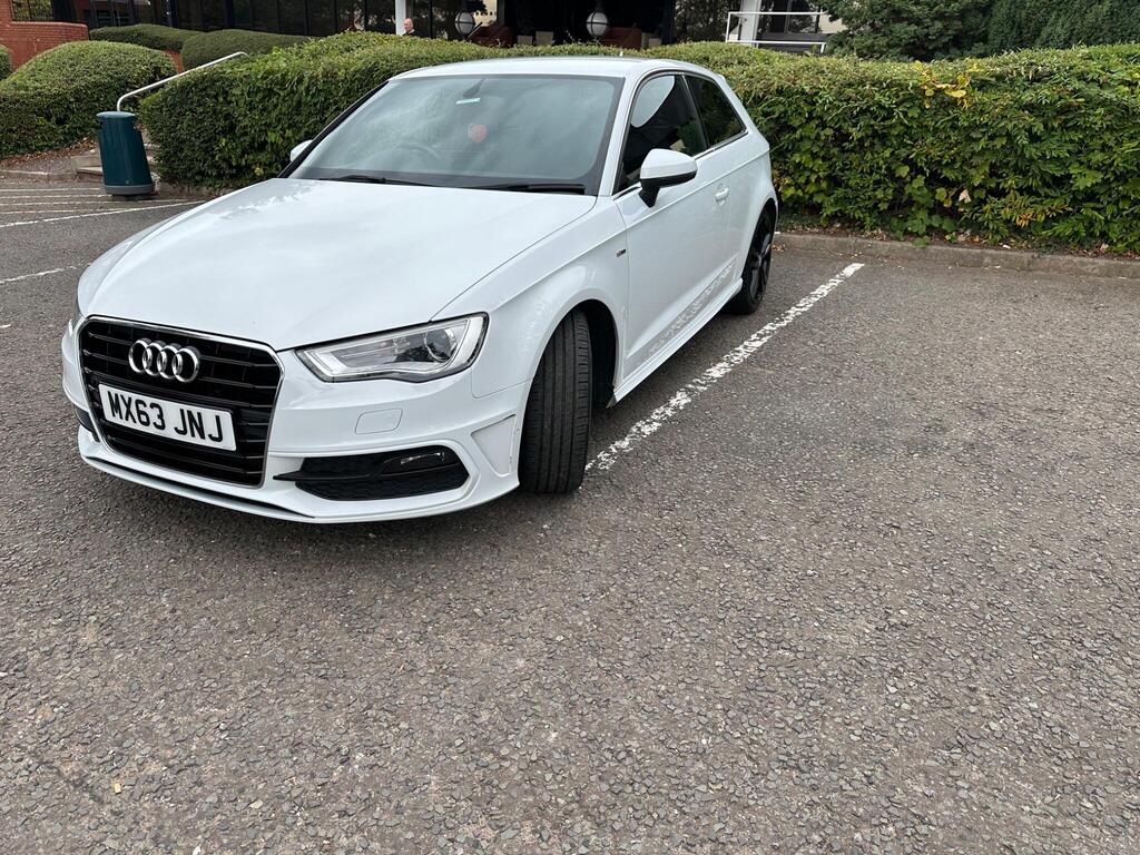 White Audi A3 S-line 3 door