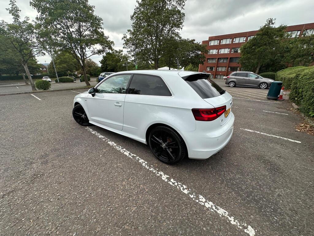 White Audi A3 S-line 3 door