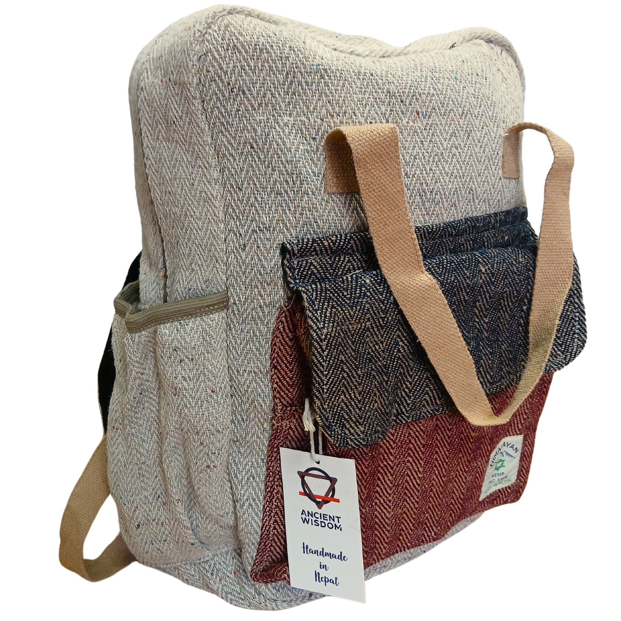 Himalayan Cotton & Hemp Backpack 39x27x12cm