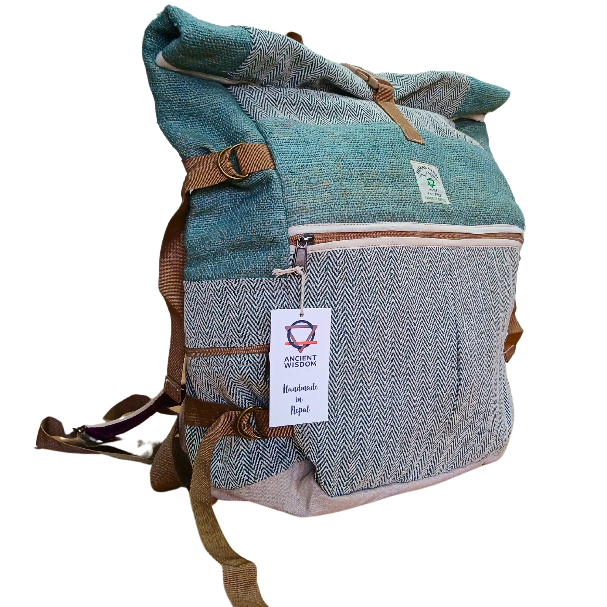 Hemp & Cotton Rolling Himalayan Backpack 53x31x14.5cm