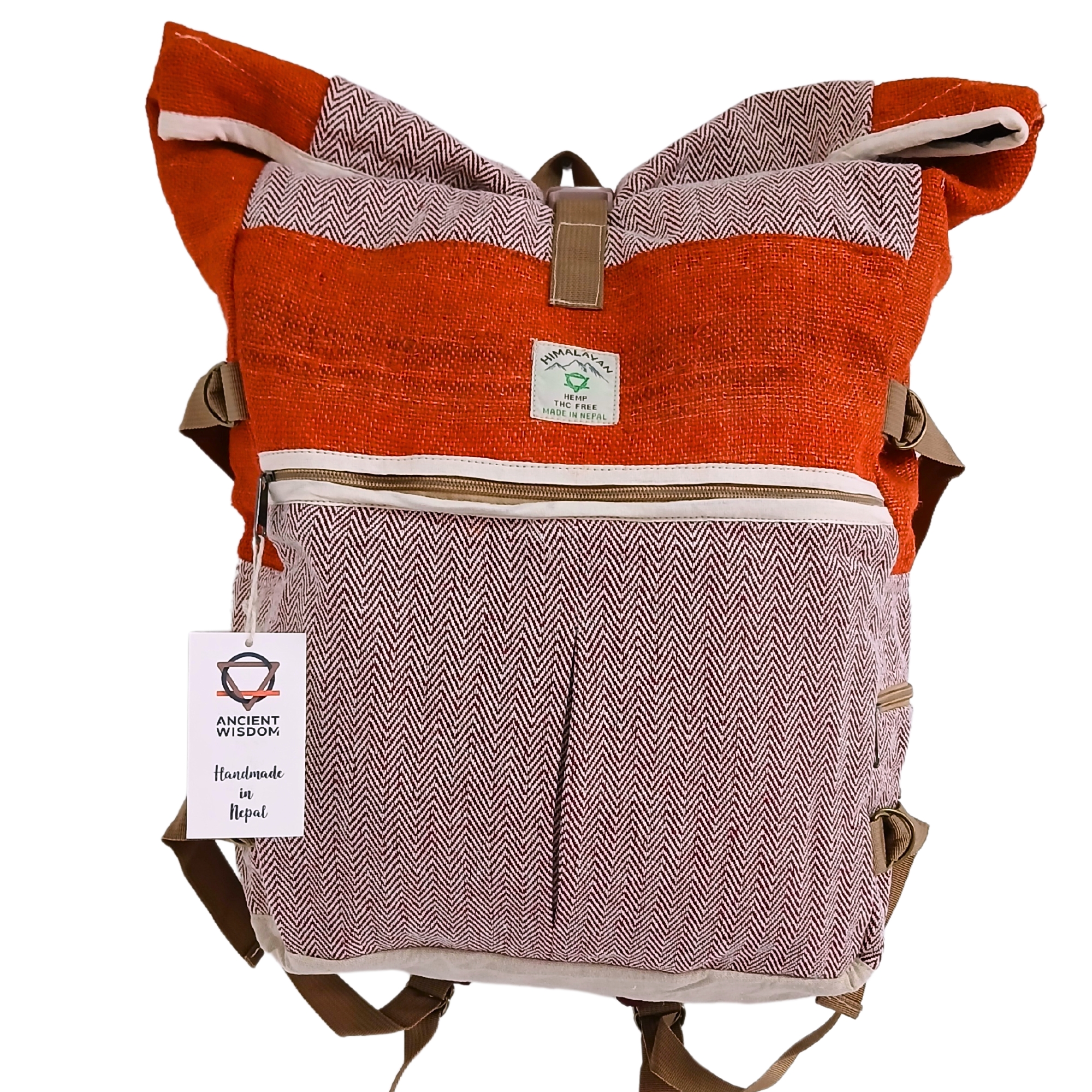 Hemp & Cotton Rolling Himalayan Backpack 53x31x14.5cm