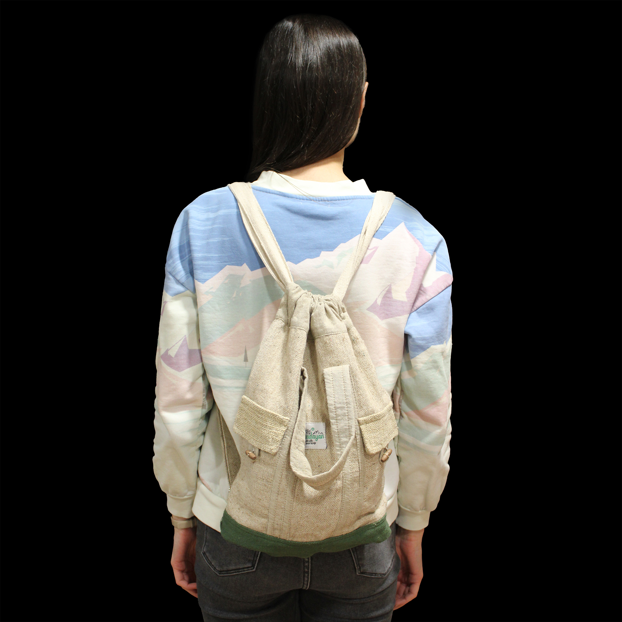 Hemp Canvas Laptop Backpack 30x40x4cm