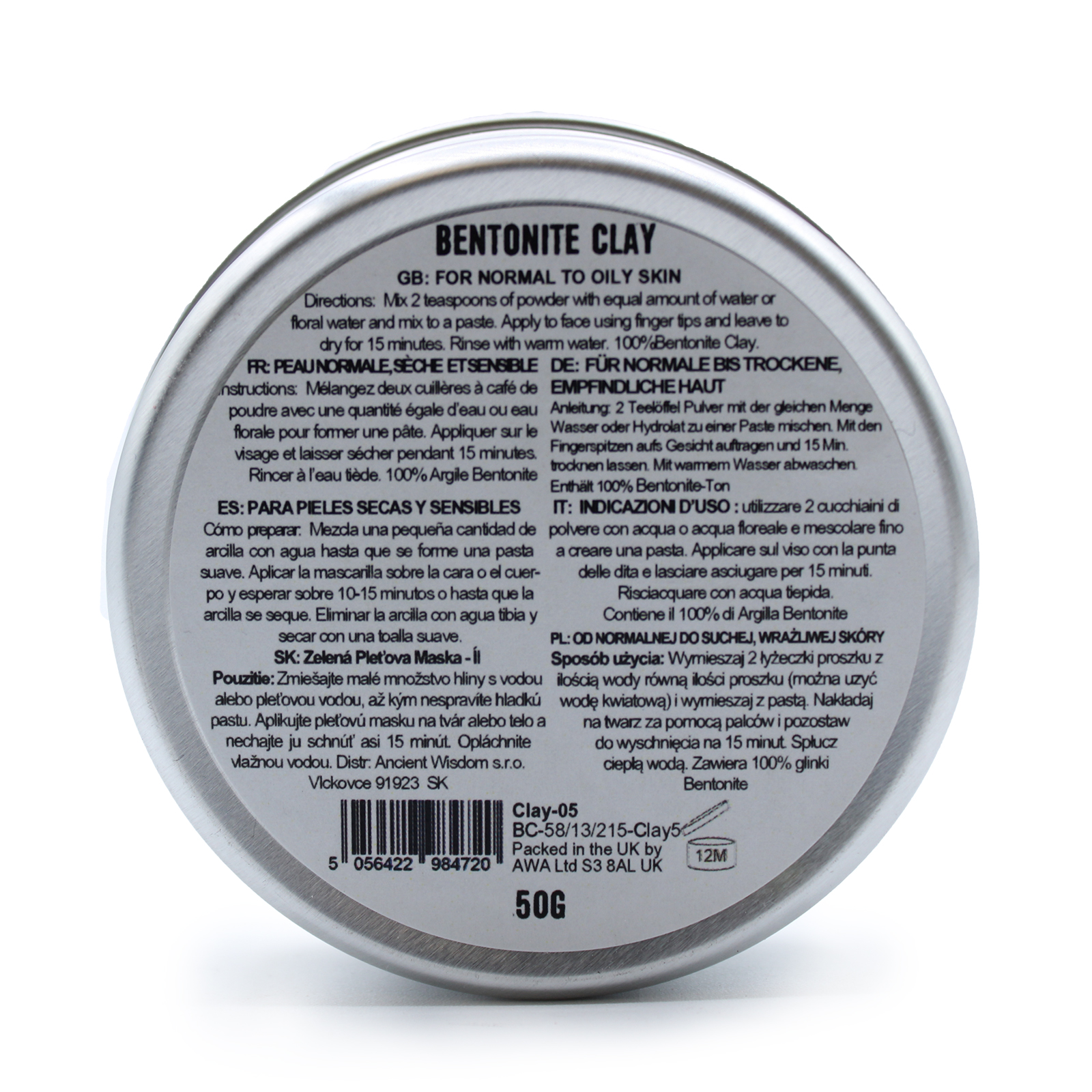 Bentonite Clay Mask