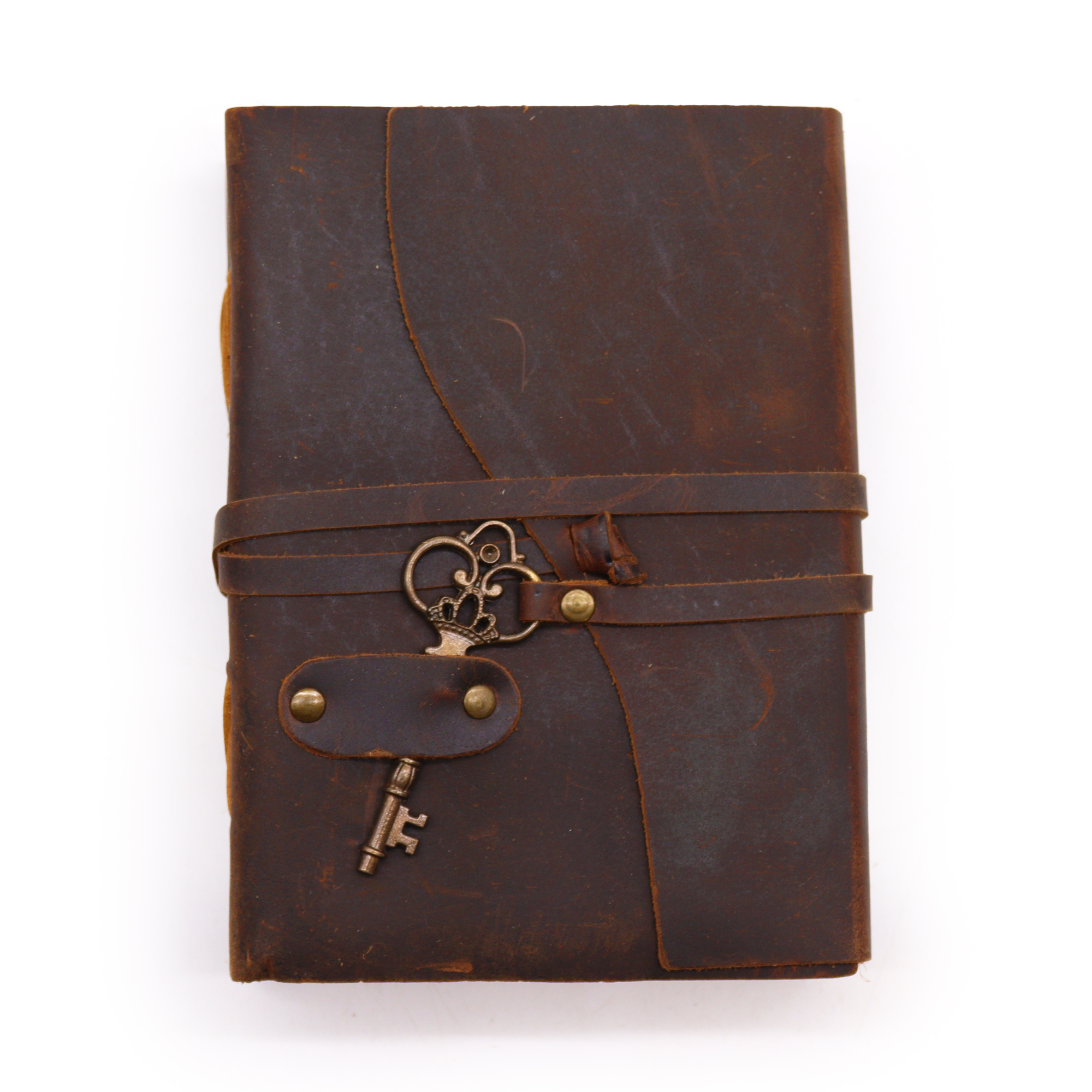 Vintage Oiled Leather Journal & Key