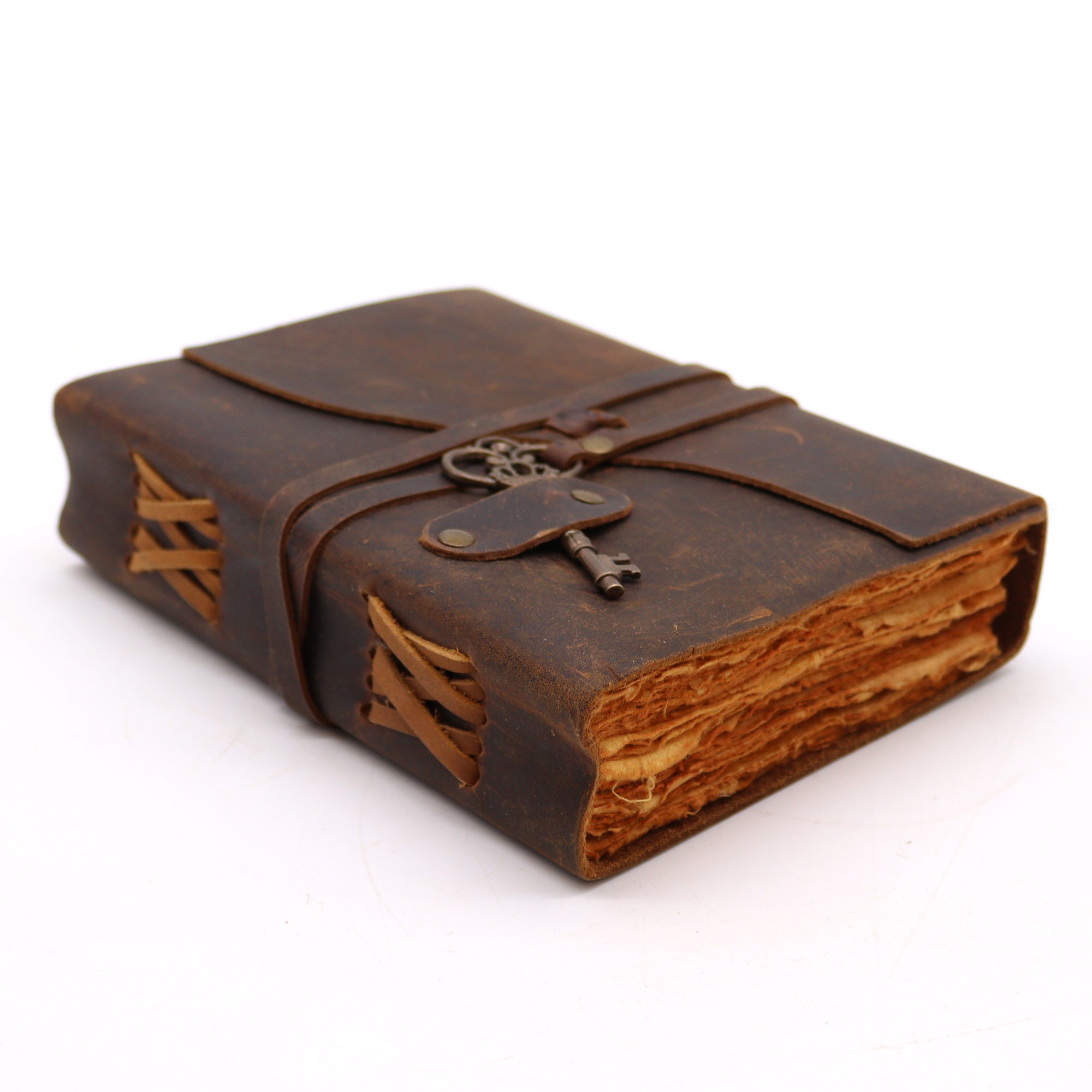 Vintage Oiled Leather Journal & Key