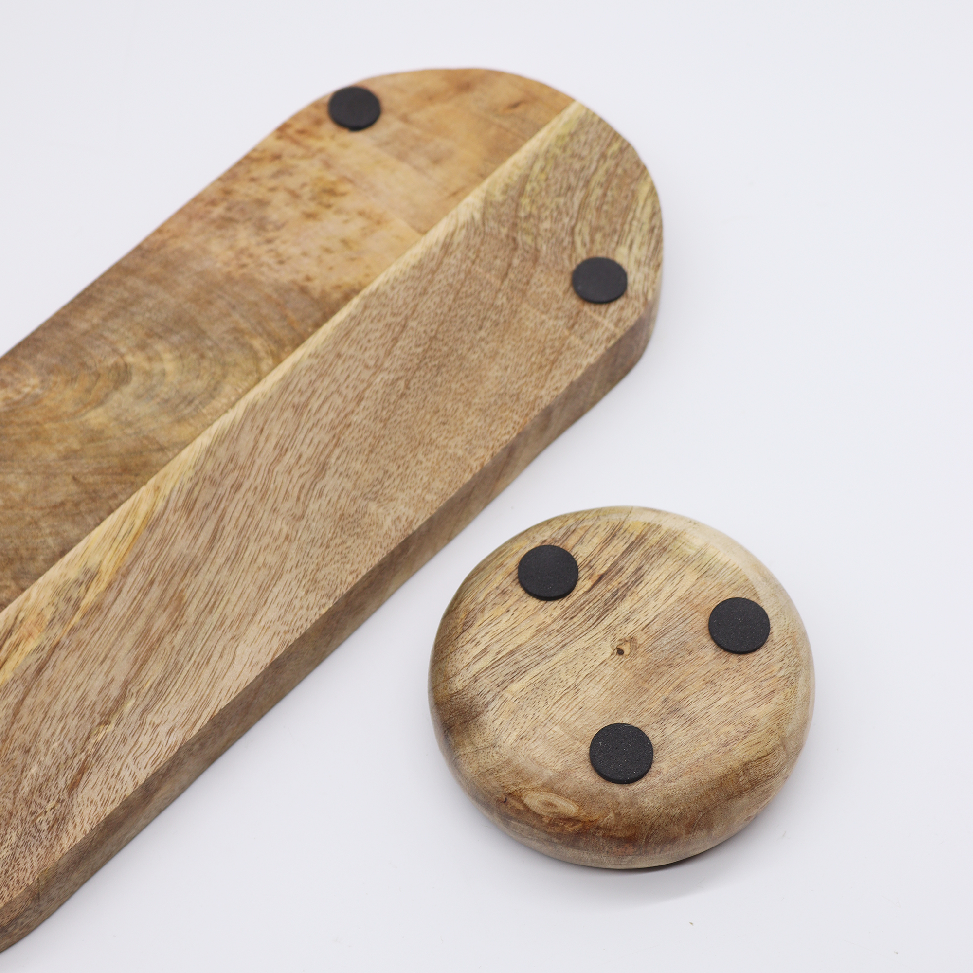 Mango Wood Serving Tray and Bowls Set