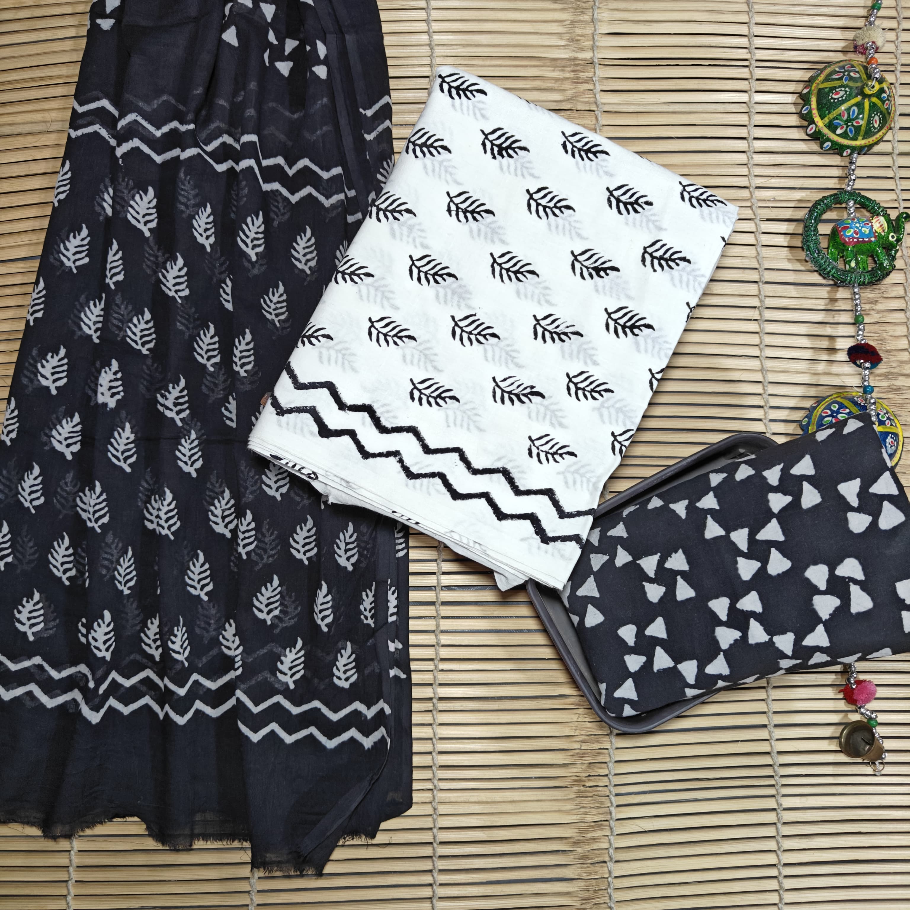 Cotton Block Print Suit Material