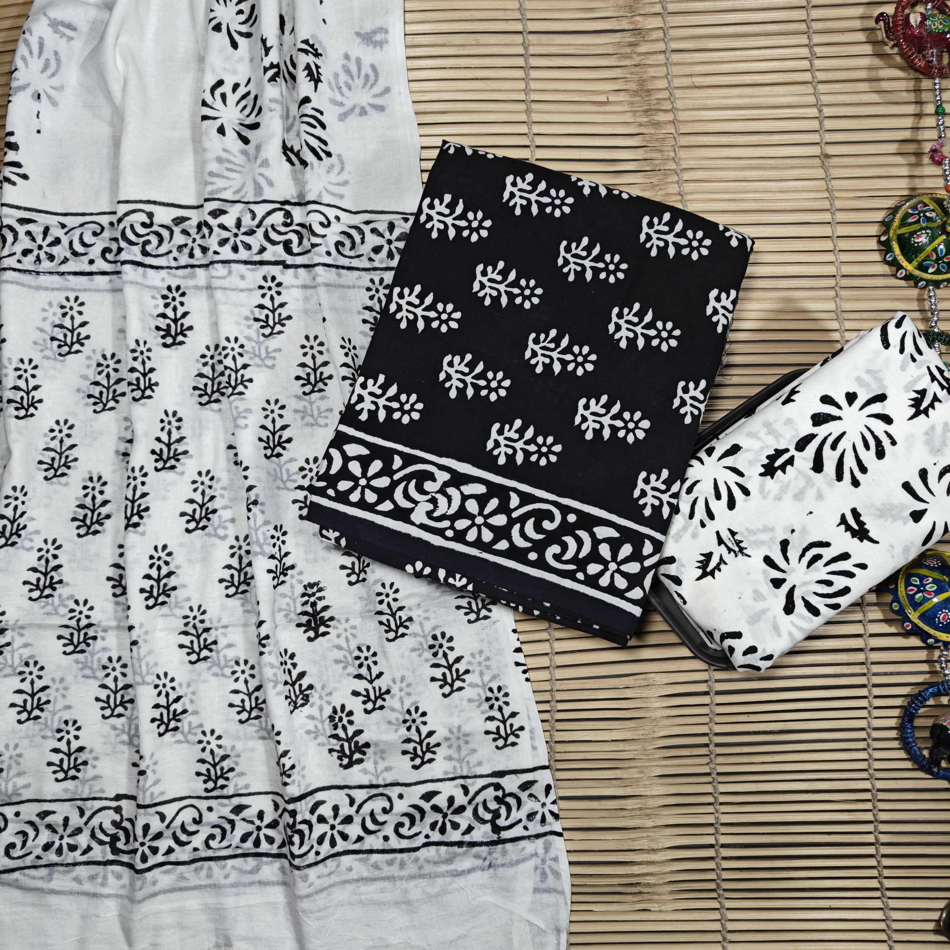 Cotton Block Print Suit Material