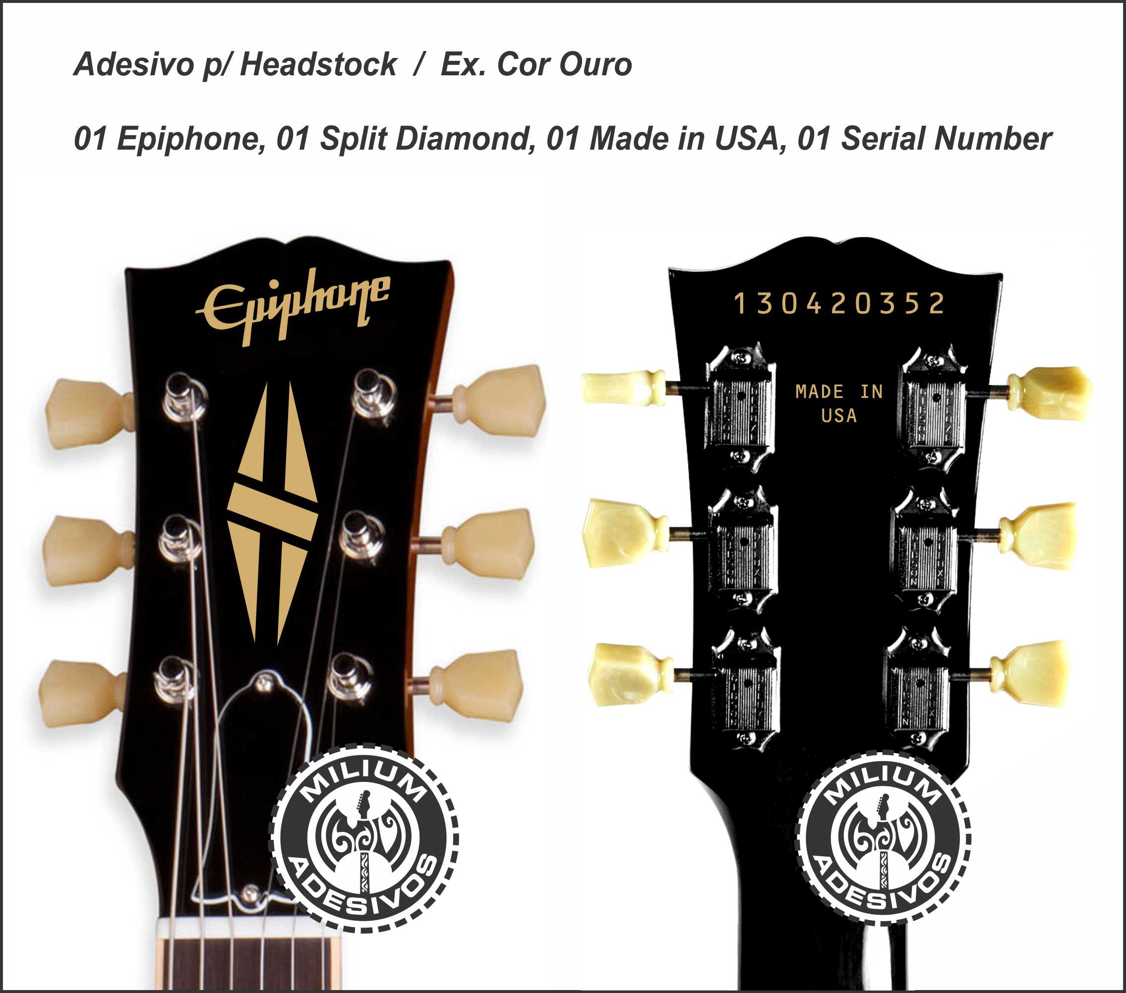 Adesivos Headstock Kit Completo