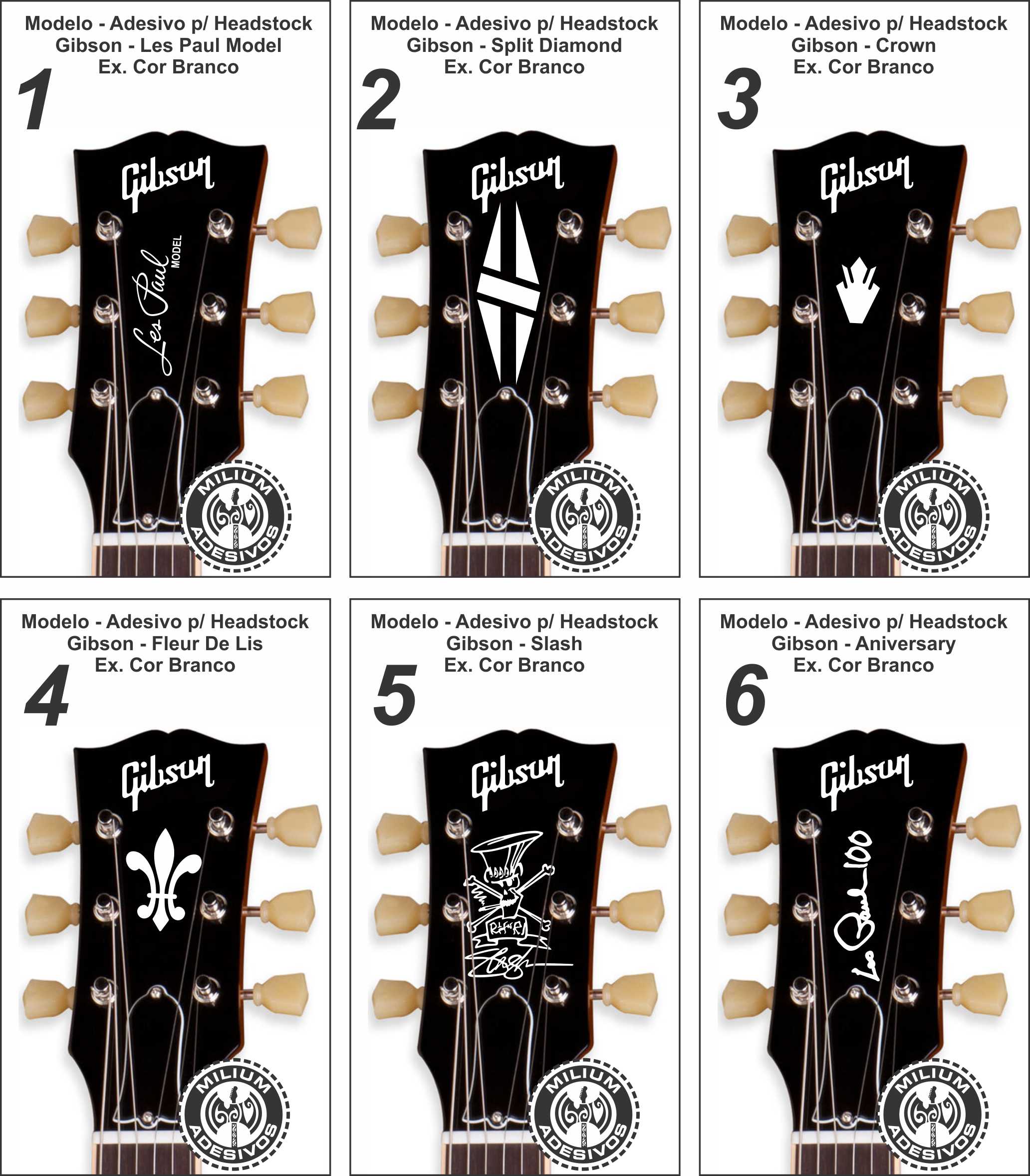 Adesivos Headstock